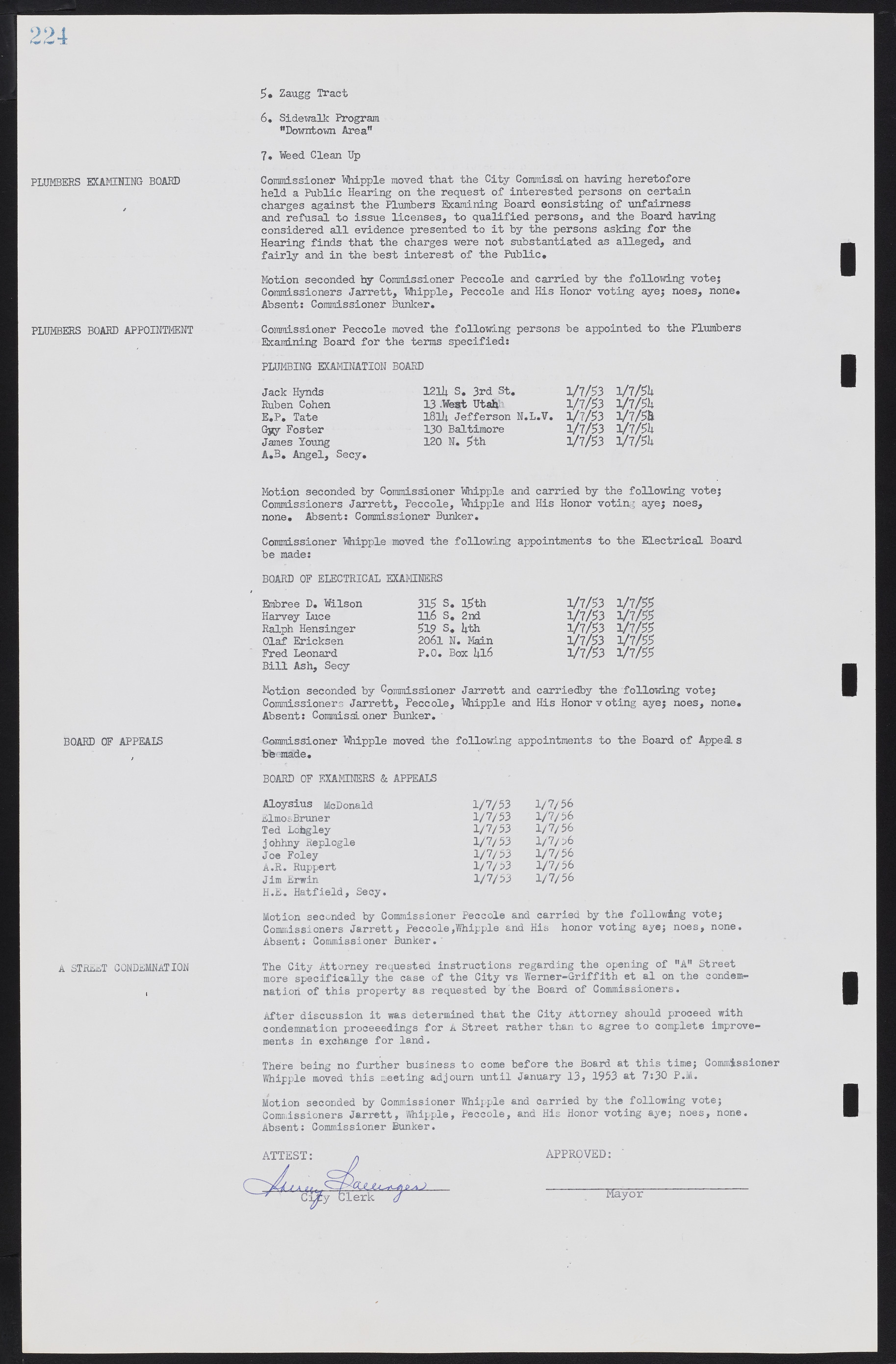 Las Vegas City Commission Minutes, May 26, 1952 to February 17, 1954, lvc000008-240