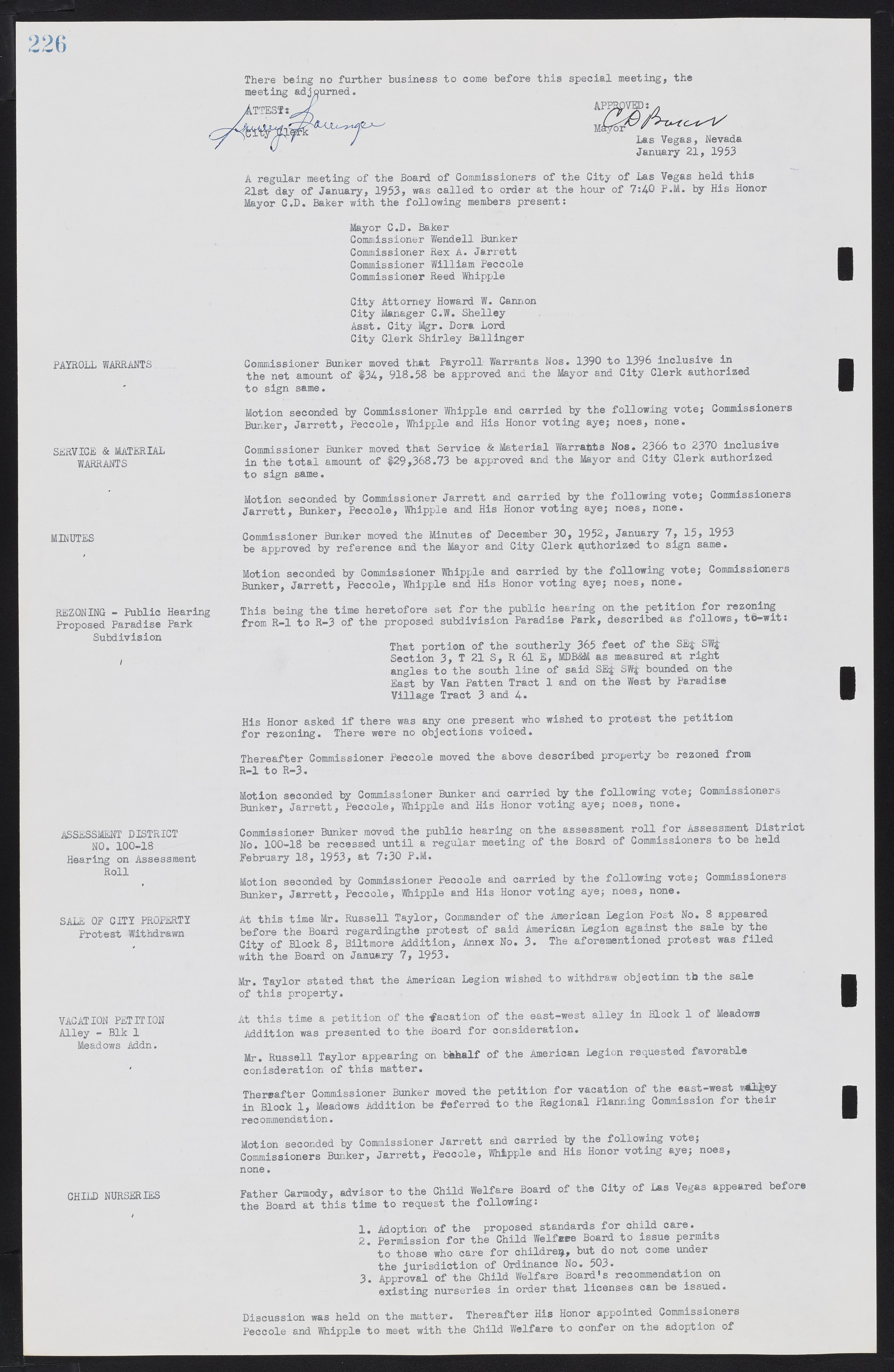 Las Vegas City Commission Minutes, May 26, 1952 to February 17, 1954, lvc000008-242