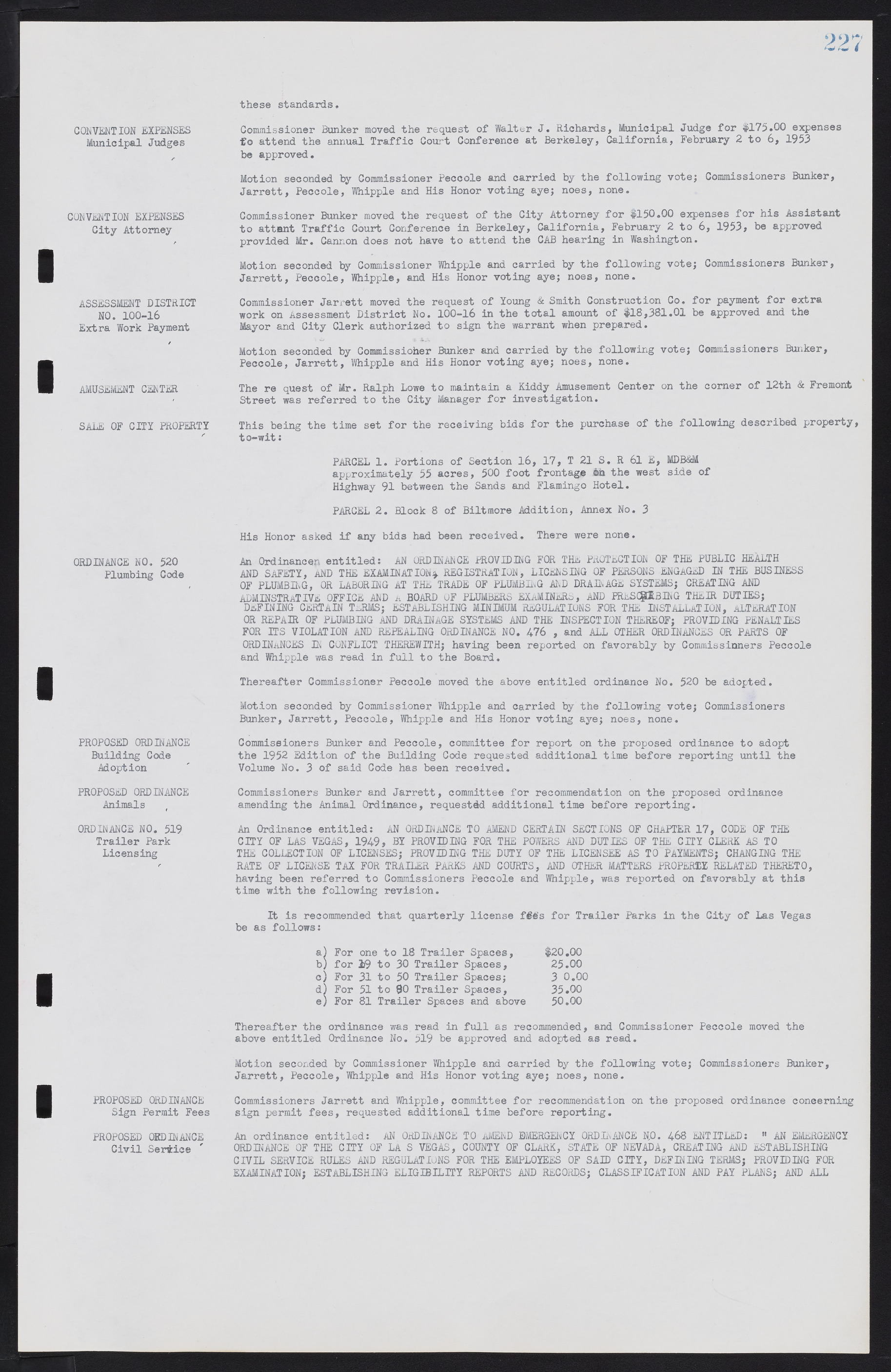 Las Vegas City Commission Minutes, May 26, 1952 to February 17, 1954, lvc000008-243