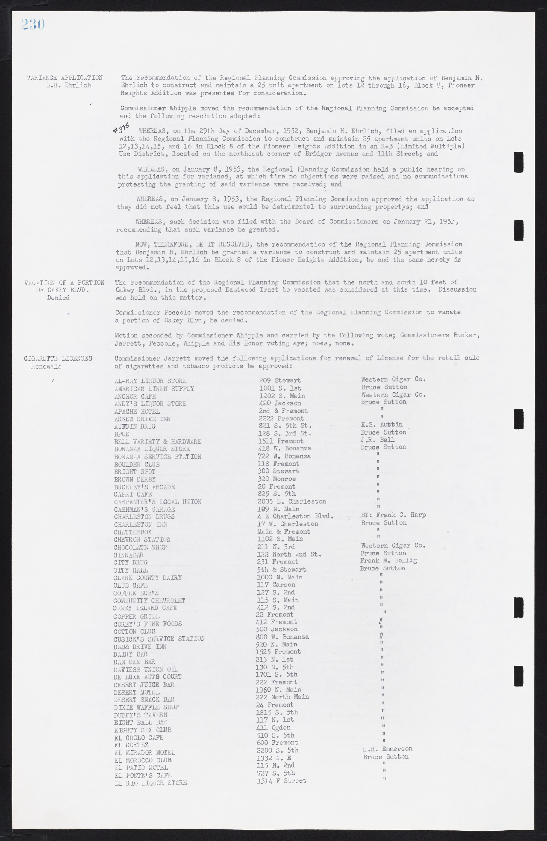 Las Vegas City Commission Minutes, May 26, 1952 to February 17, 1954, lvc000008-246