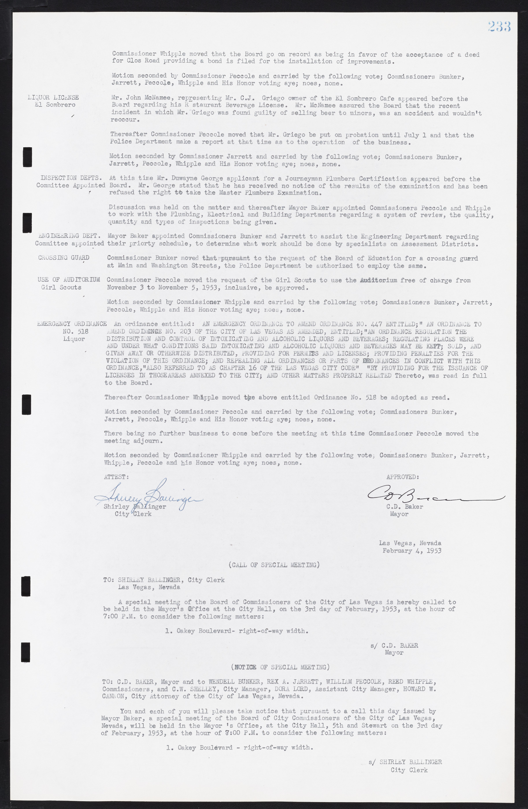 Las Vegas City Commission Minutes, May 26, 1952 to February 17, 1954, lvc000008-249