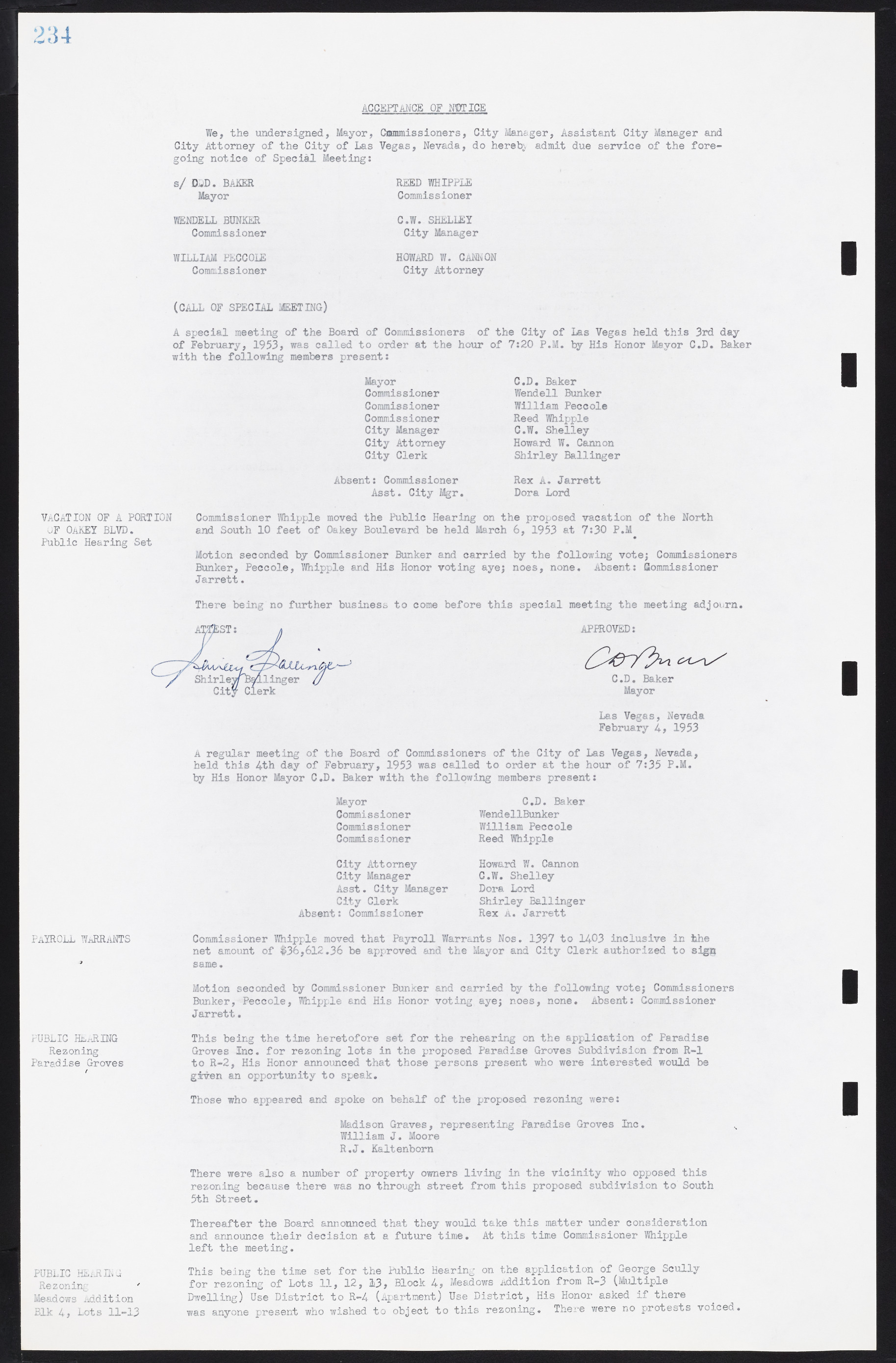 Las Vegas City Commission Minutes, May 26, 1952 to February 17, 1954, lvc000008-250