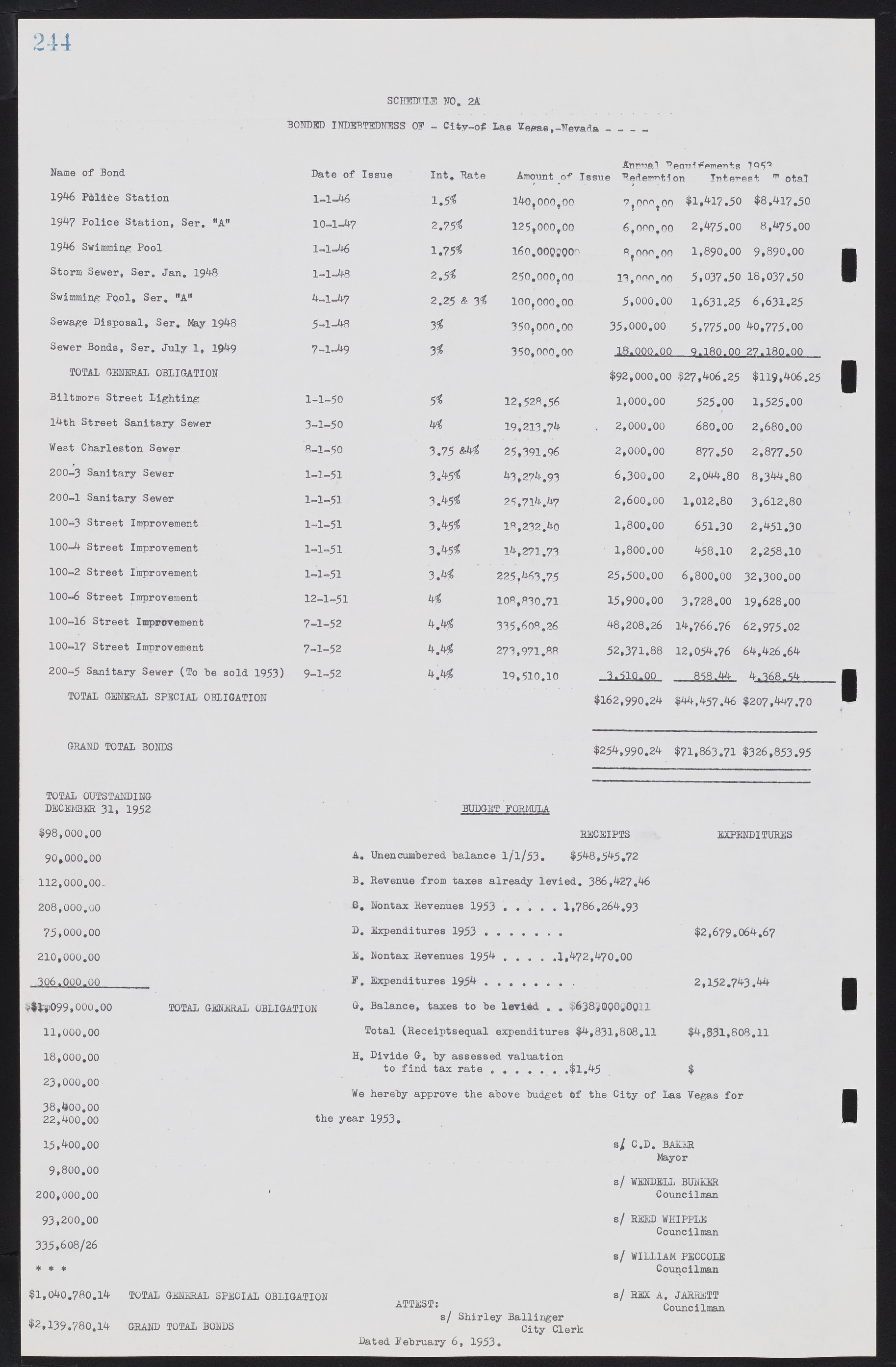 Las Vegas City Commission Minutes, May 26, 1952 to February 17, 1954, lvc000008-260