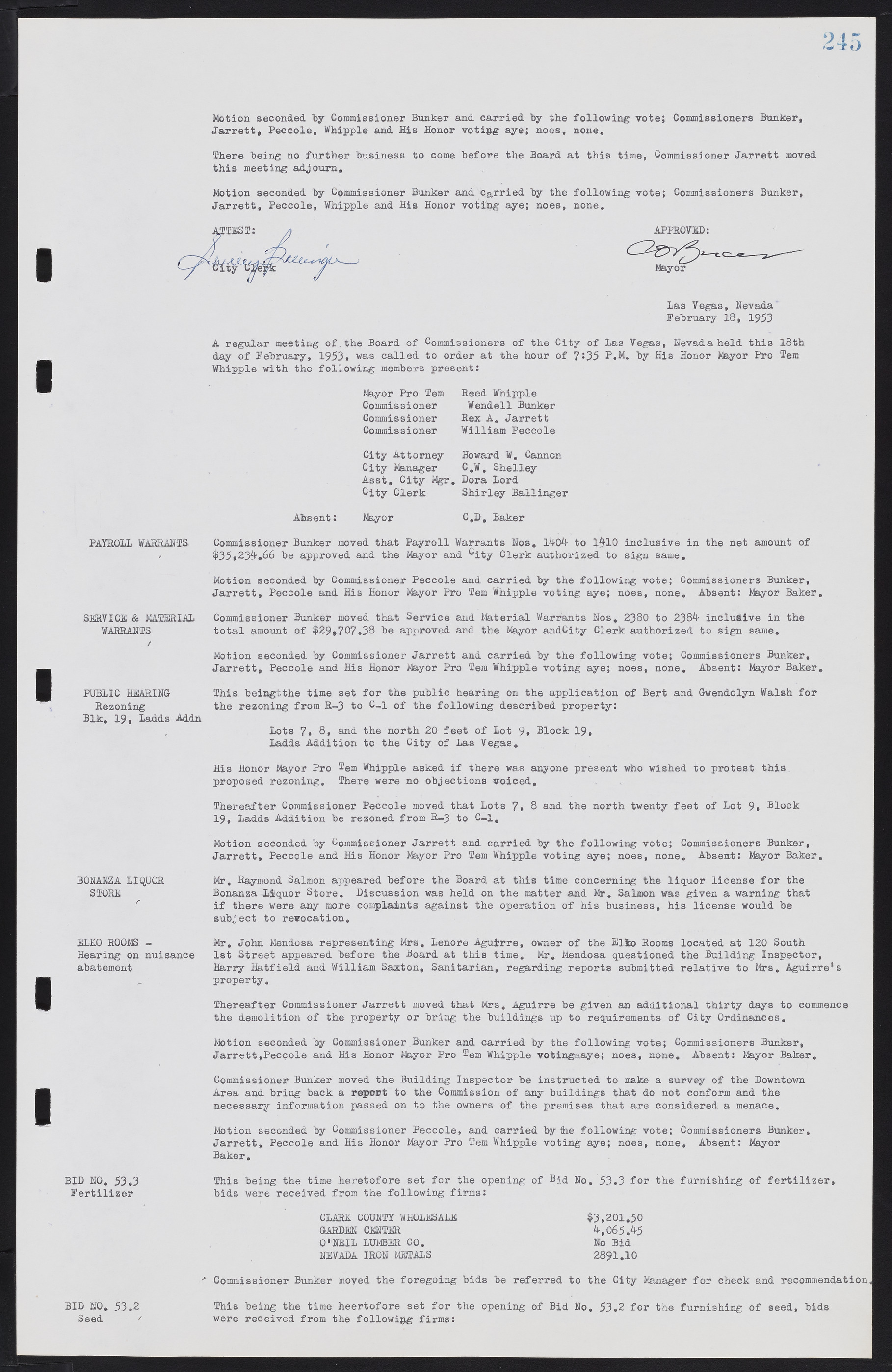Las Vegas City Commission Minutes, May 26, 1952 to February 17, 1954, lvc000008-261