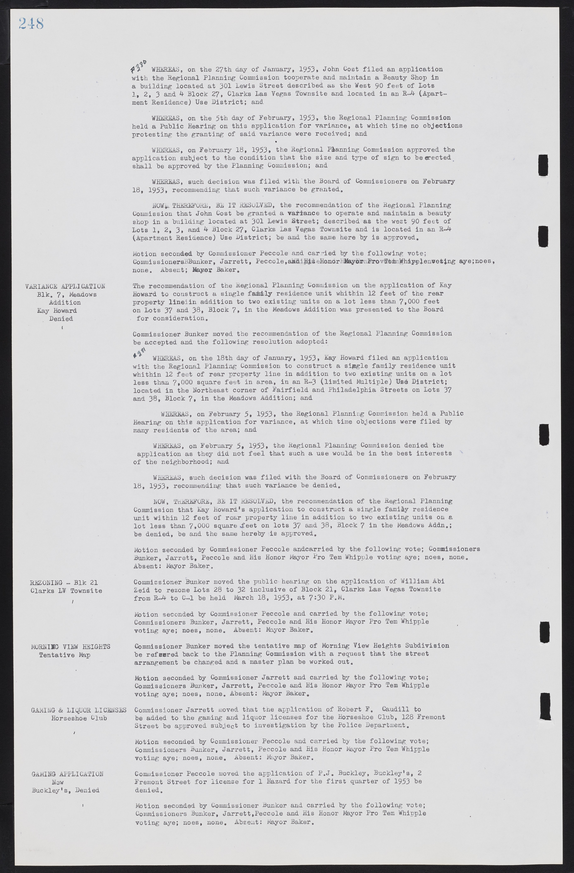 Las Vegas City Commission Minutes, May 26, 1952 to February 17, 1954, lvc000008-264