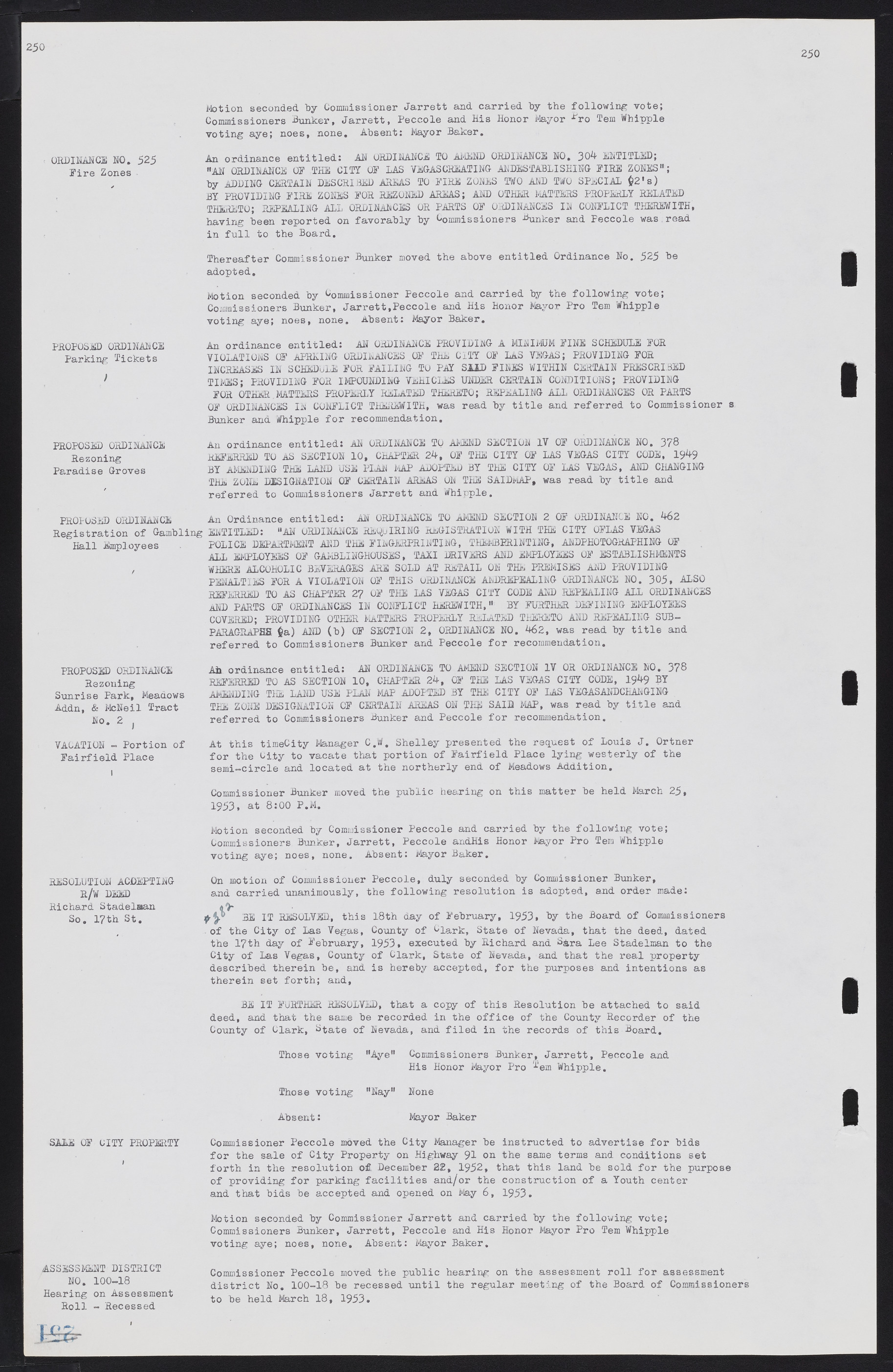 Las Vegas City Commission Minutes, May 26, 1952 to February 17, 1954, lvc000008-266