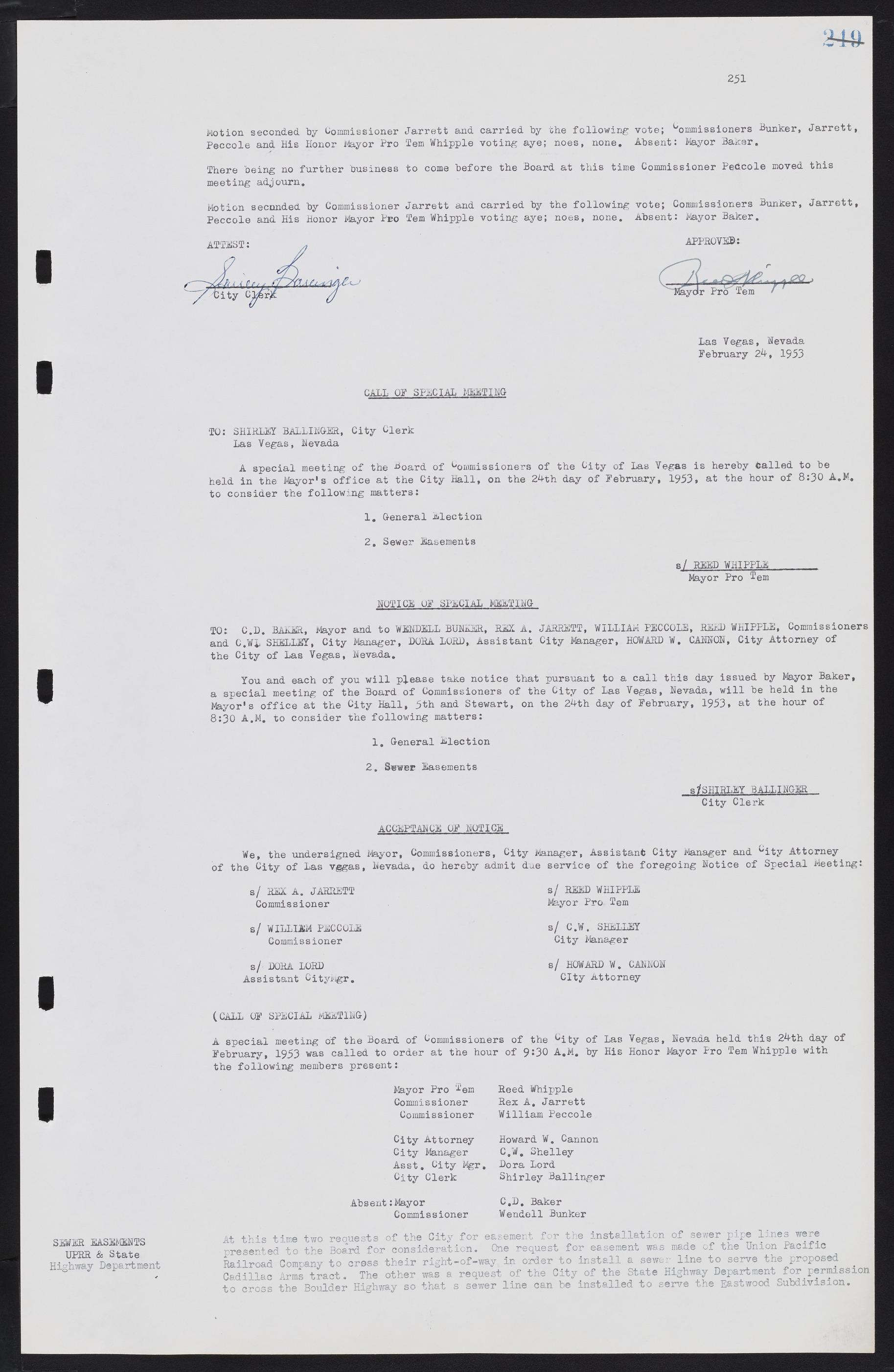 Las Vegas City Commission Minutes, May 26, 1952 to February 17, 1954, lvc000008-267