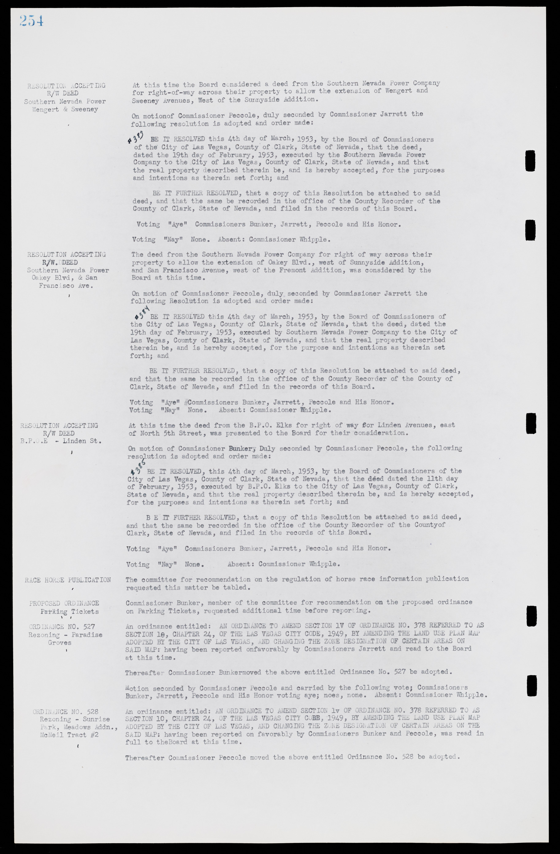 Las Vegas City Commission Minutes, May 26, 1952 to February 17, 1954, lvc000008-270