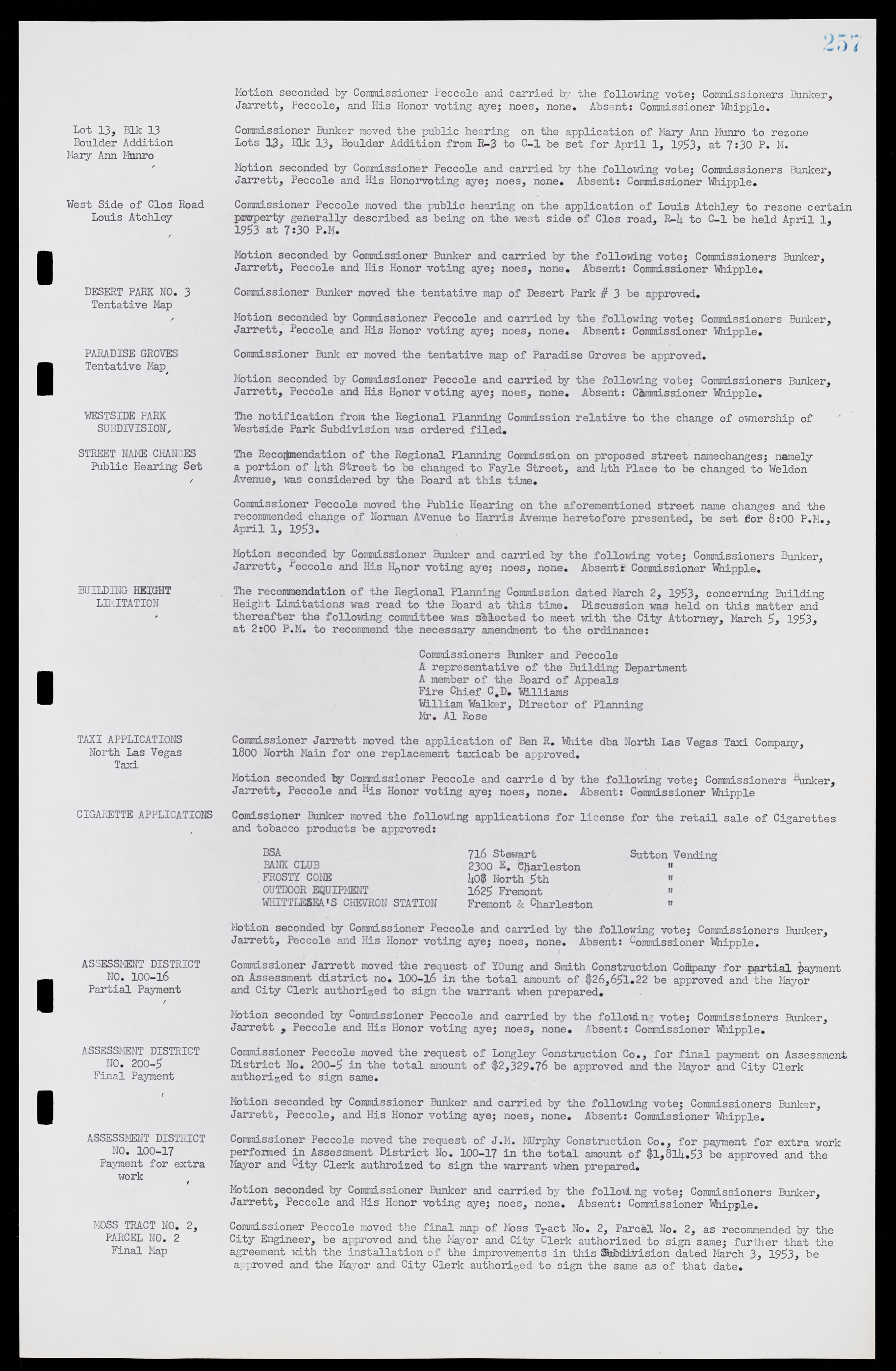 Las Vegas City Commission Minutes, May 26, 1952 to February 17, 1954, lvc000008-273
