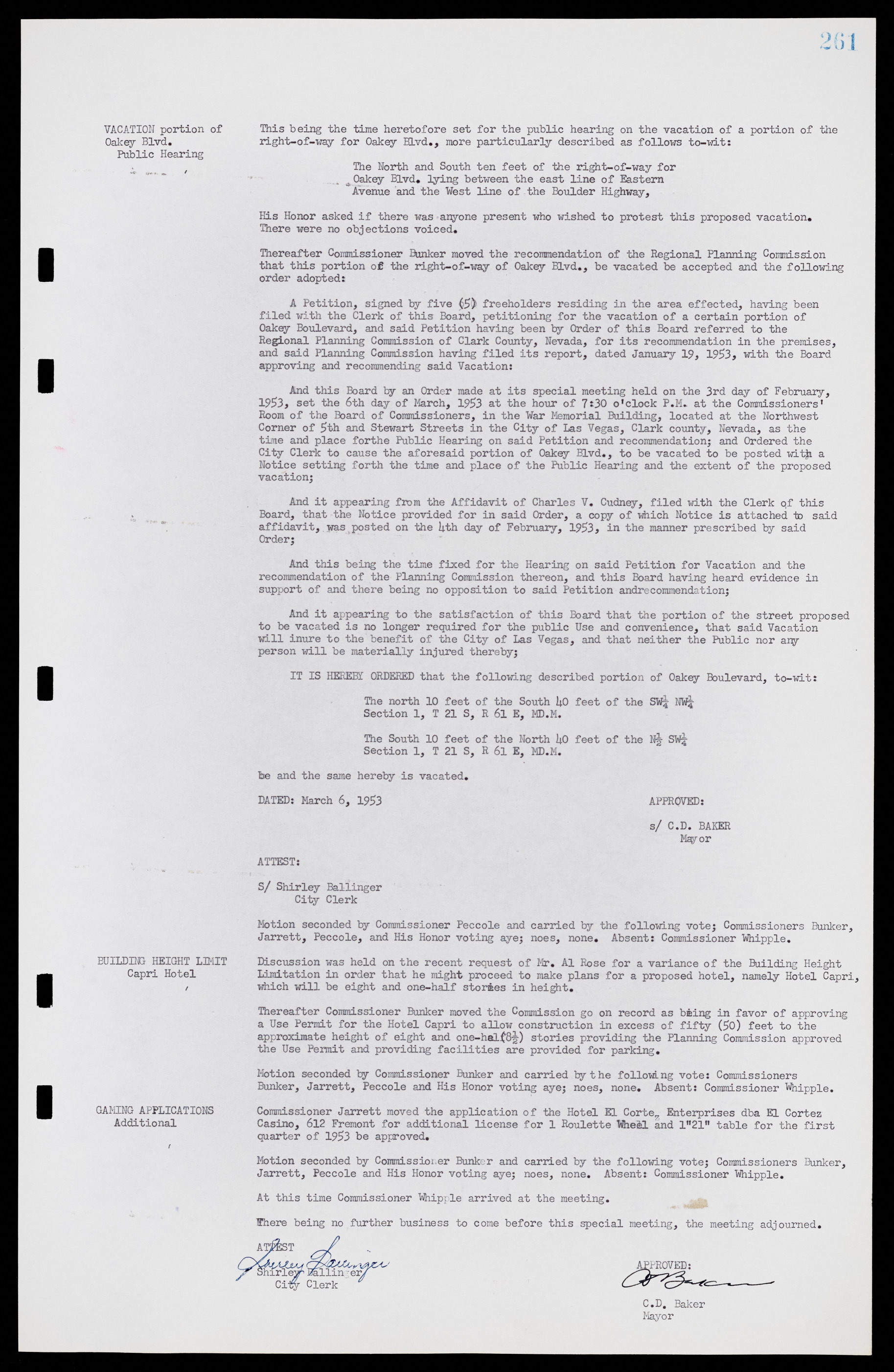 Las Vegas City Commission Minutes, May 26, 1952 to February 17, 1954, lvc000008-277