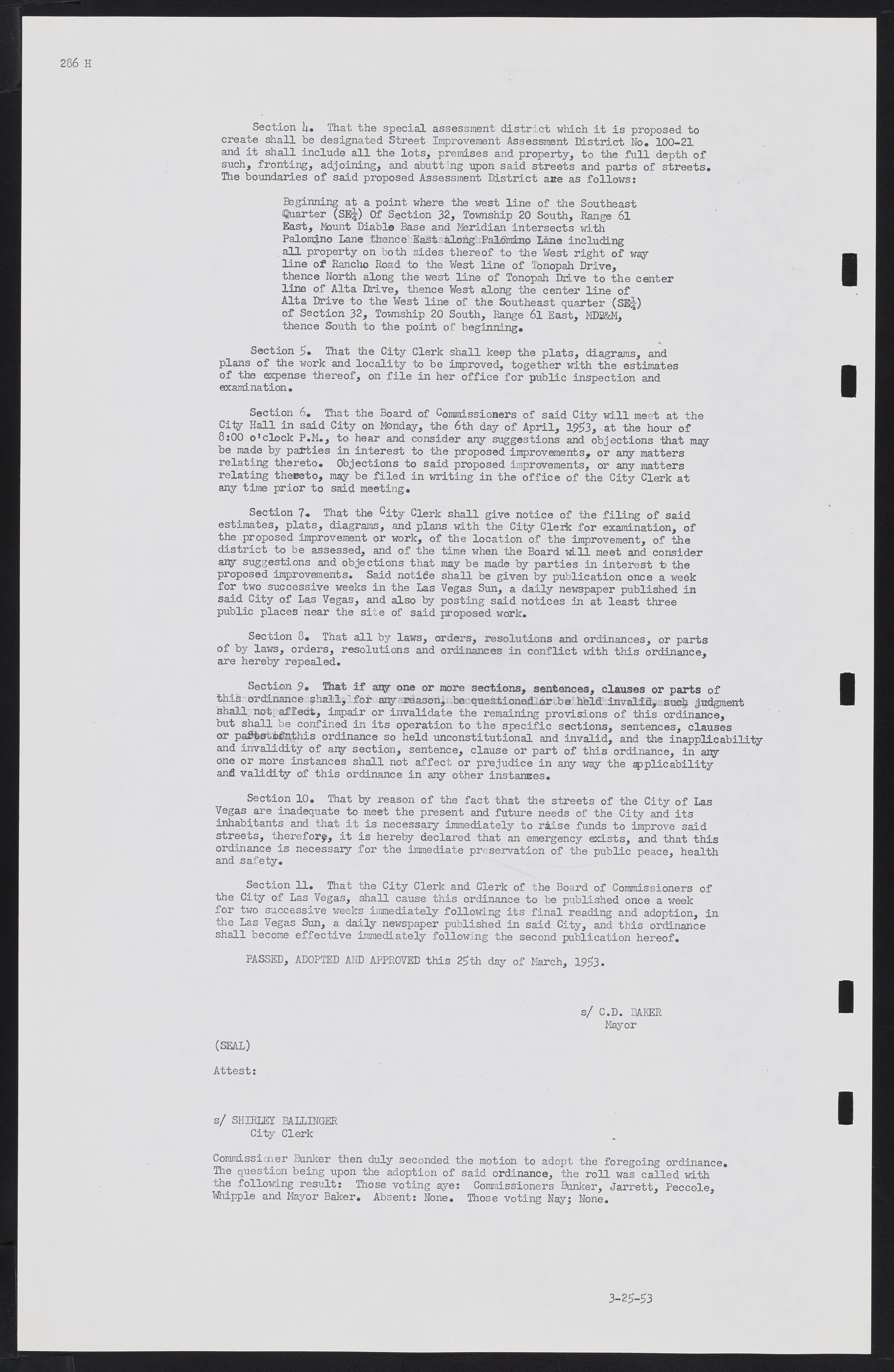 Las Vegas City Commission Minutes, May 26, 1952 to February 17, 1954, lvc000008-310