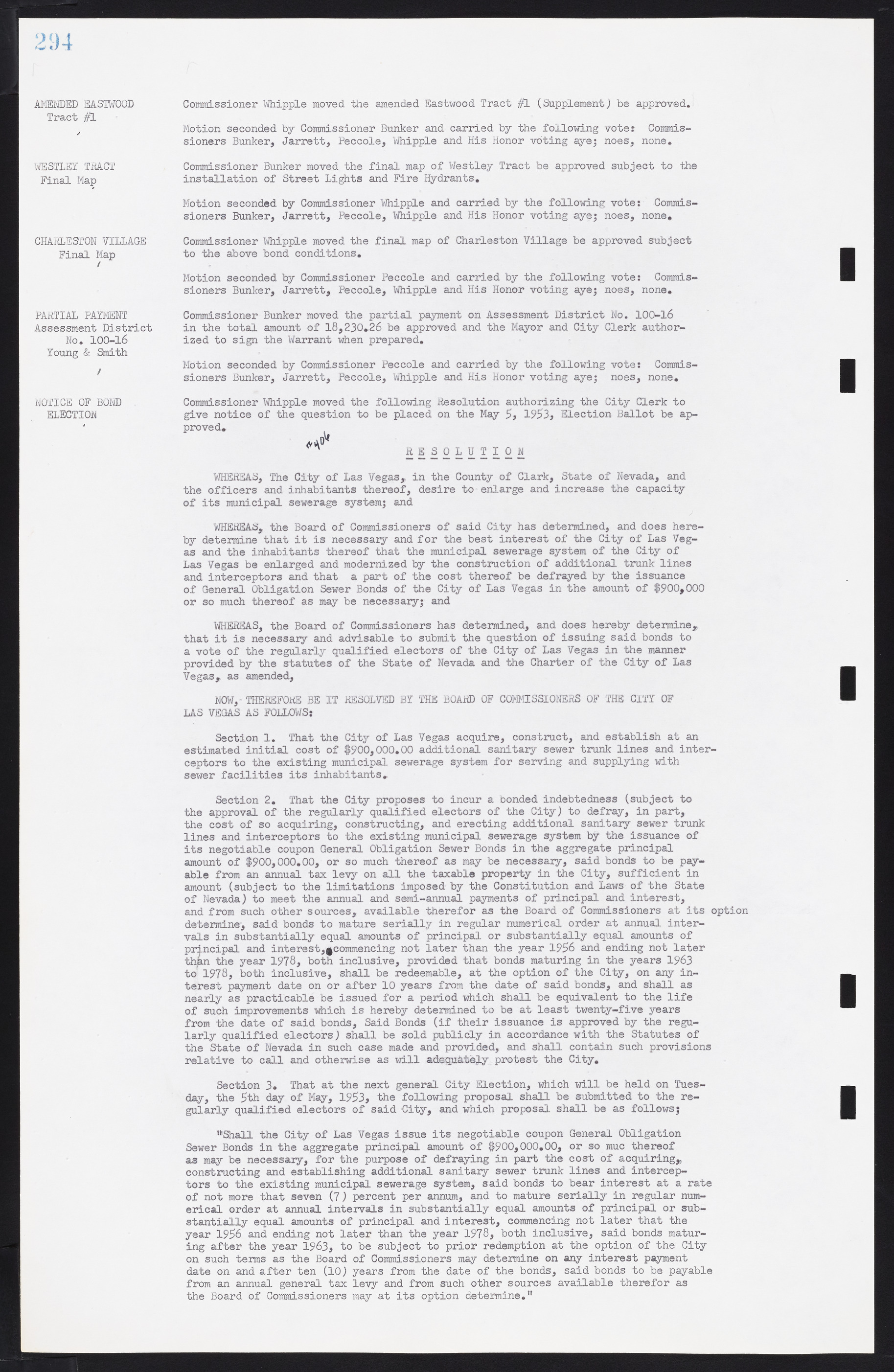 Las Vegas City Commission Minutes, May 26, 1952 to February 17, 1954, lvc000008-322