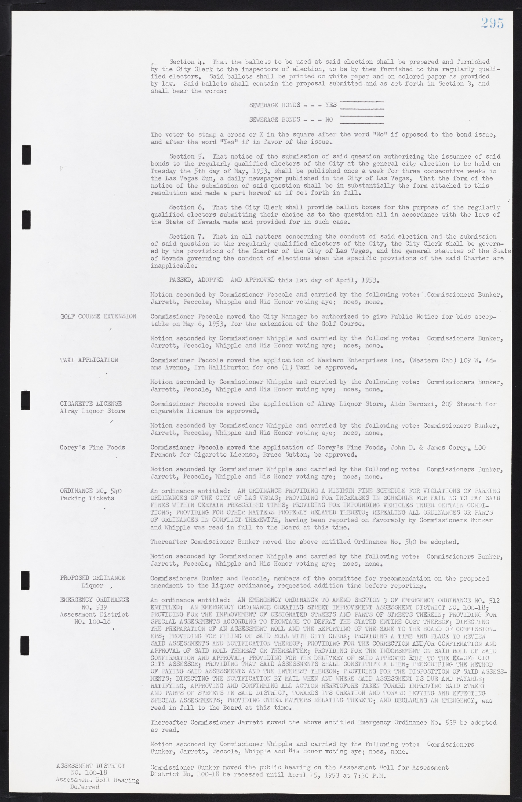 Las Vegas City Commission Minutes, May 26, 1952 to February 17, 1954, lvc000008-323