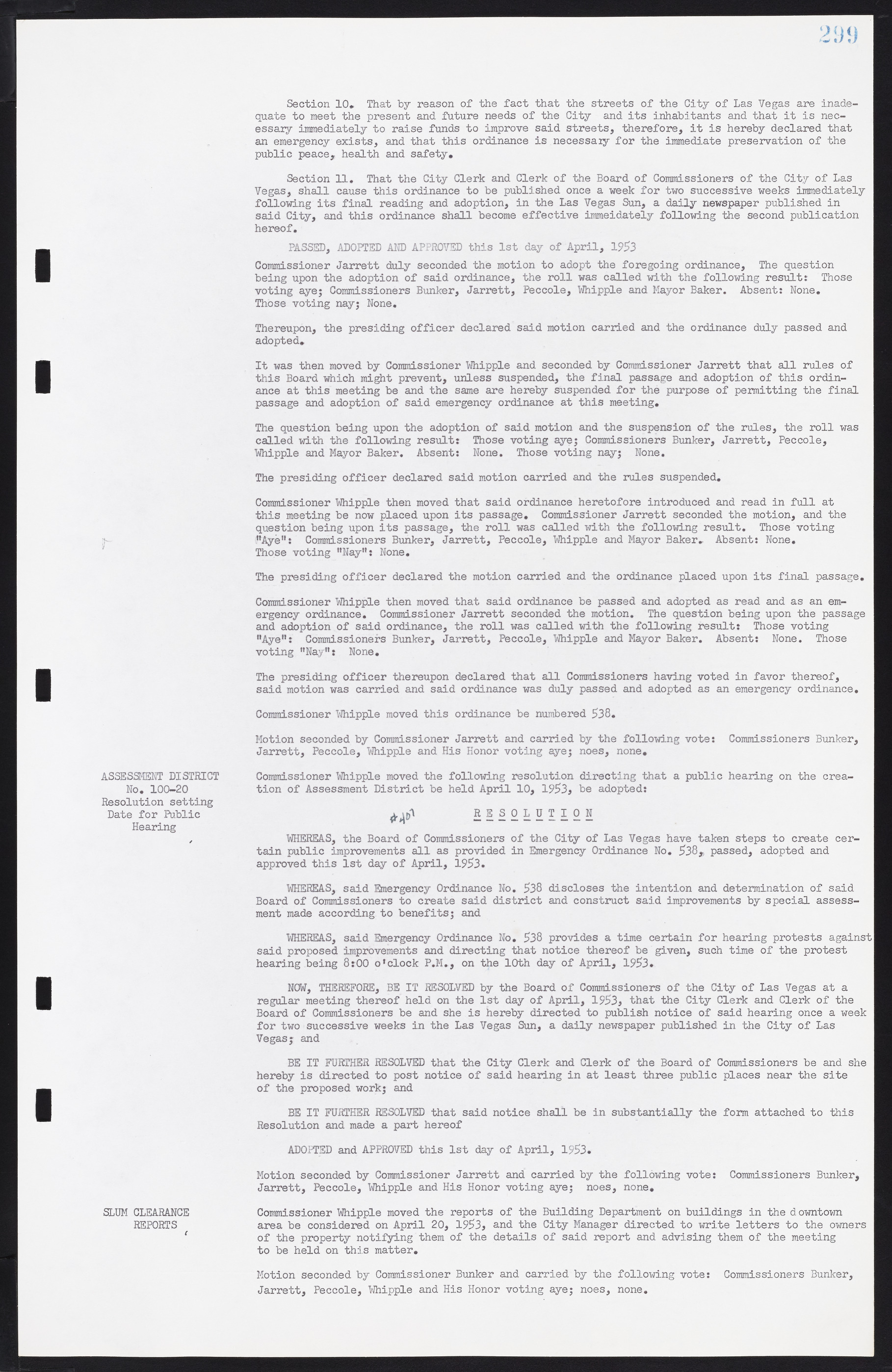 Las Vegas City Commission Minutes, May 26, 1952 to February 17, 1954, lvc000008-327