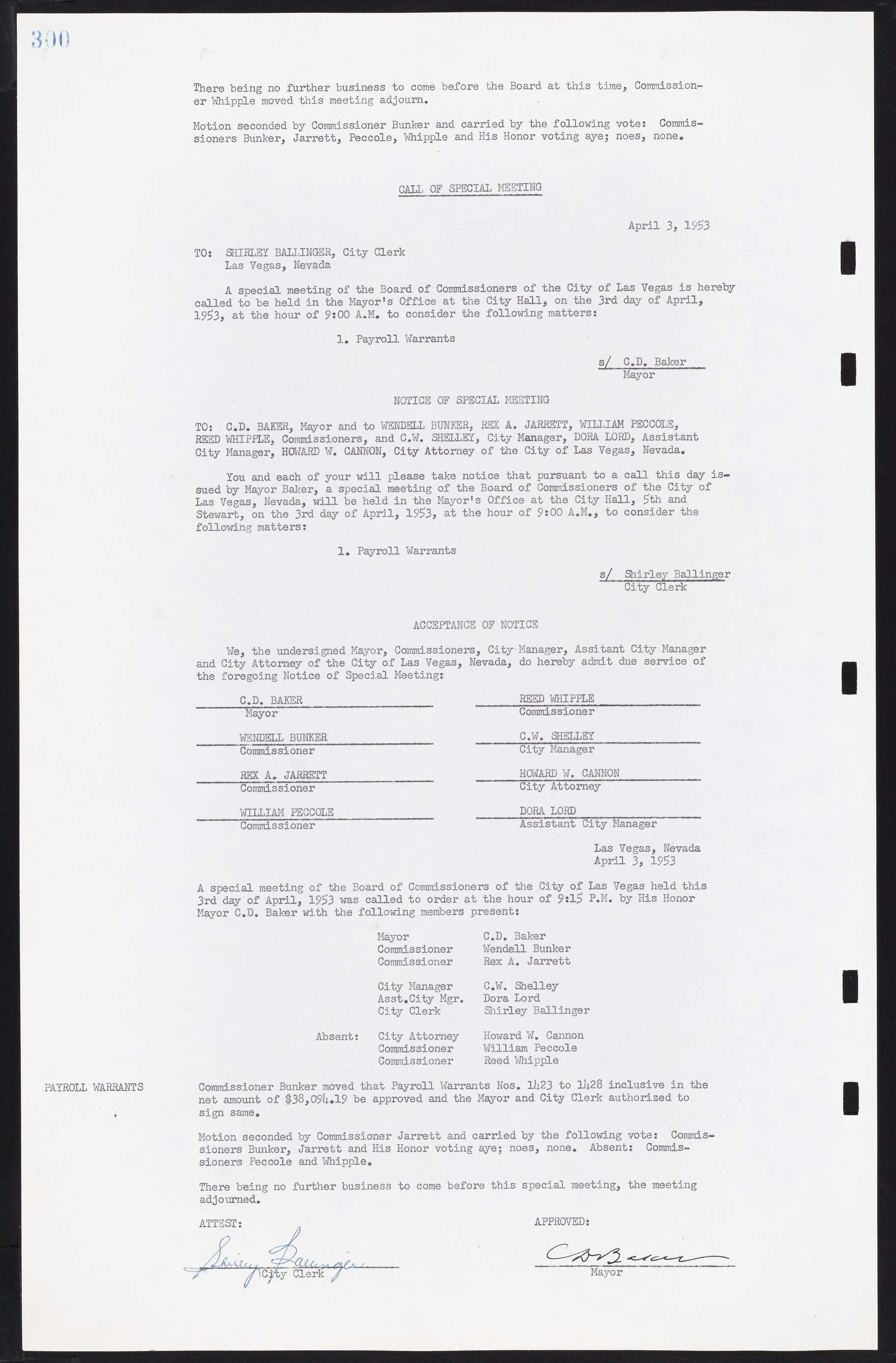 Las Vegas City Commission Minutes, May 26, 1952 to February 17, 1954, lvc000008-328