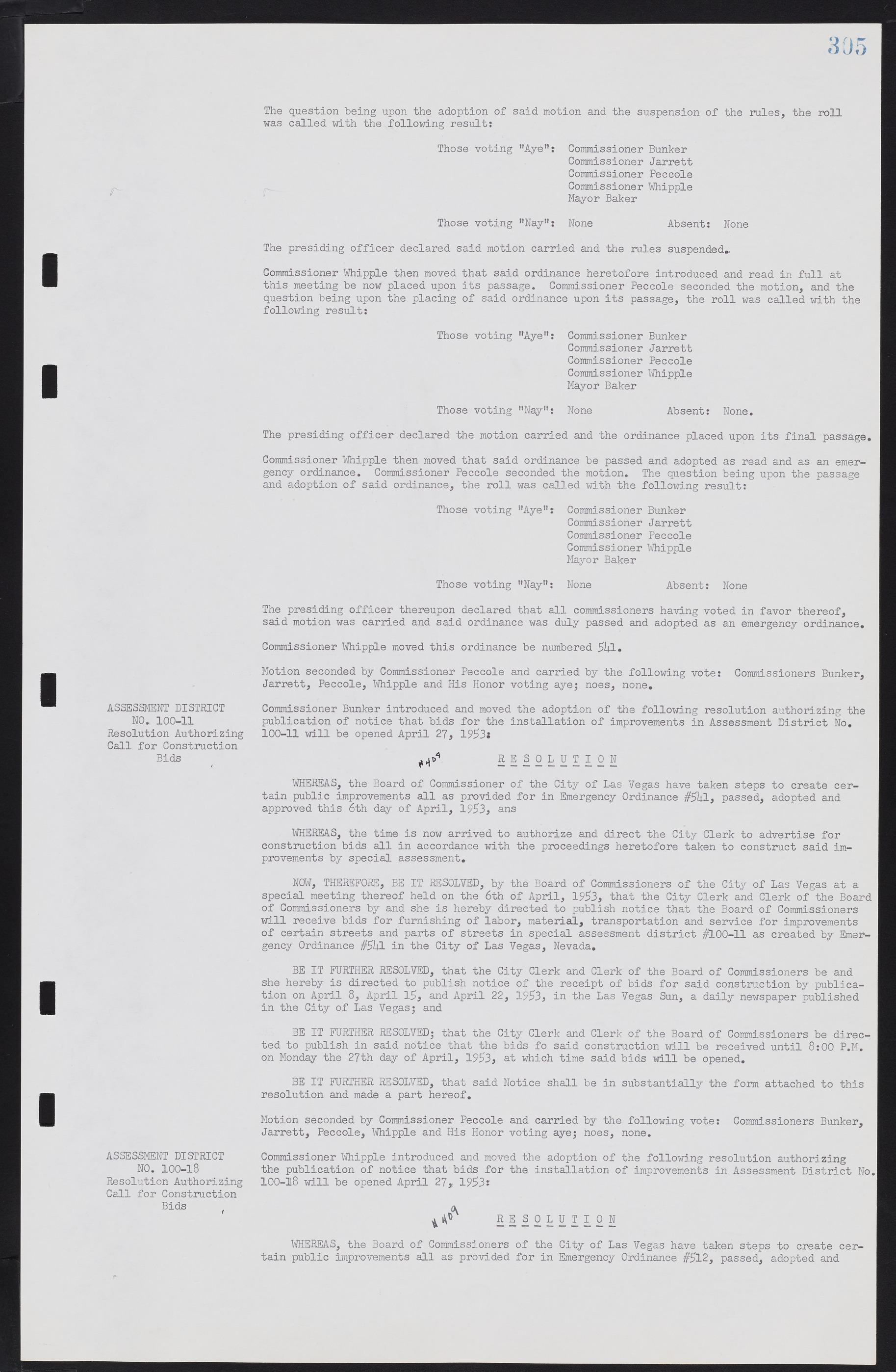 Las Vegas City Commission Minutes, May 26, 1952 to February 17, 1954, lvc000008-333