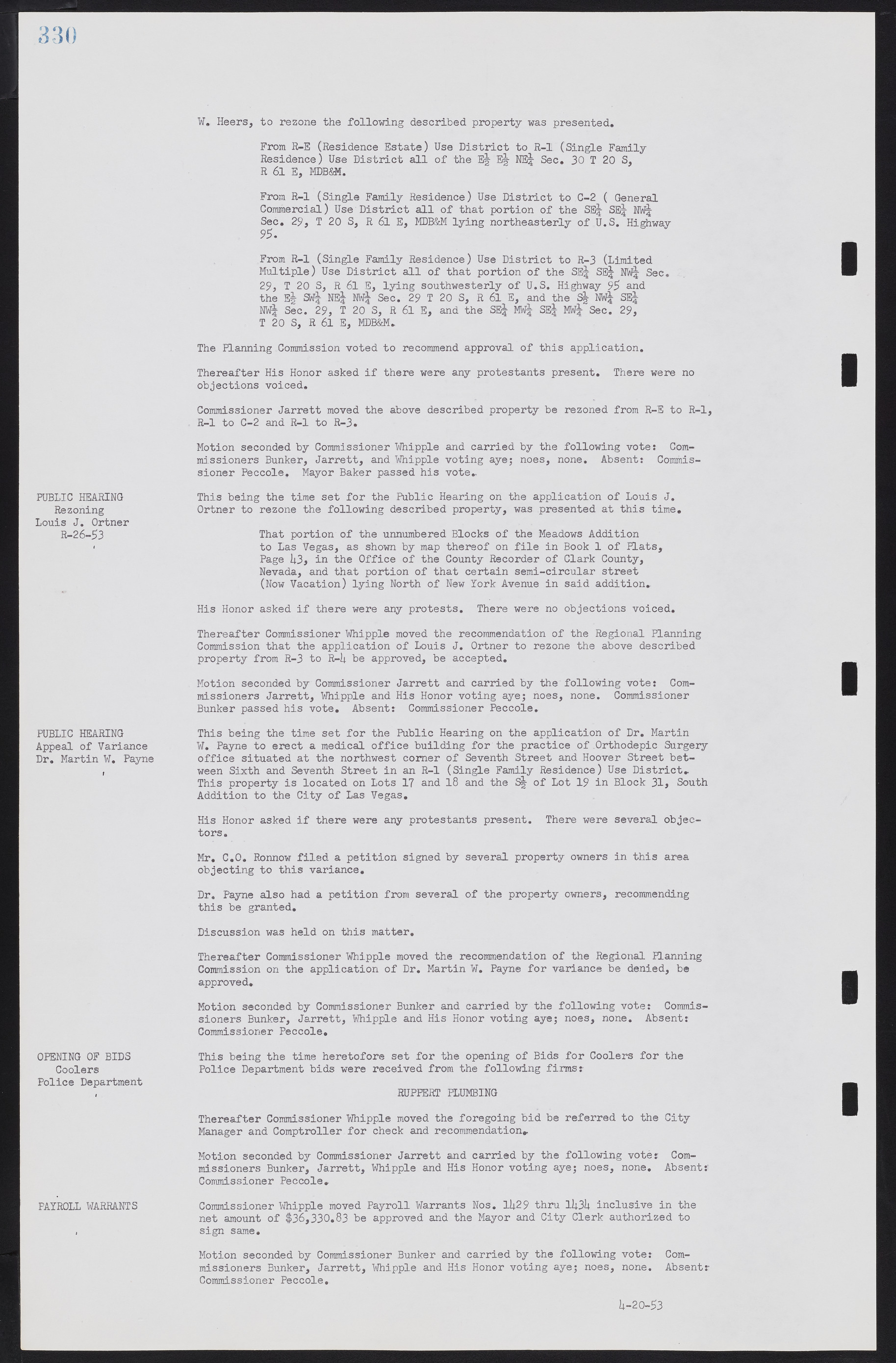 Las Vegas City Commission Minutes, May 26, 1952 to February 17, 1954, lvc000008-358