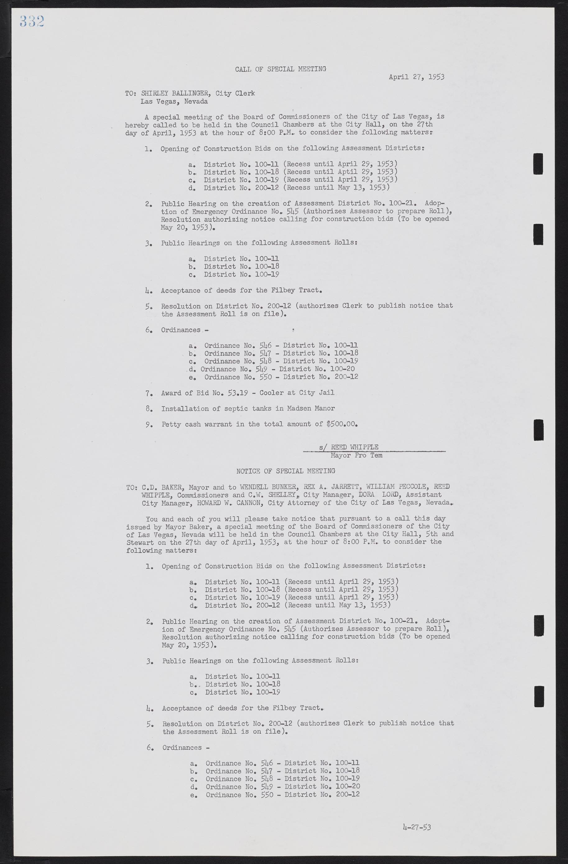 Las Vegas City Commission Minutes, May 26, 1952 to February 17, 1954, lvc000008-360