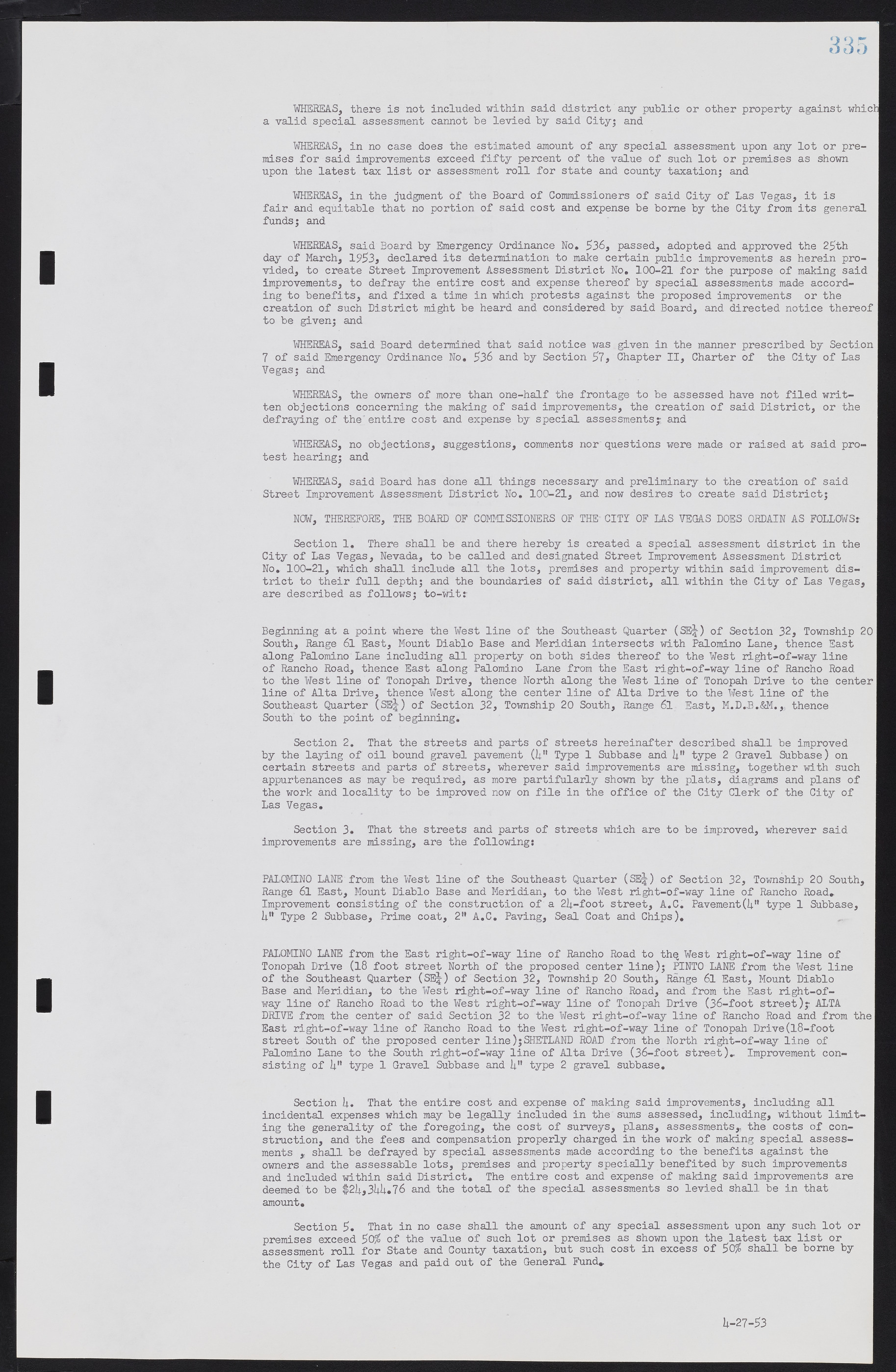 Las Vegas City Commission Minutes, May 26, 1952 to February 17, 1954, lvc000008-363