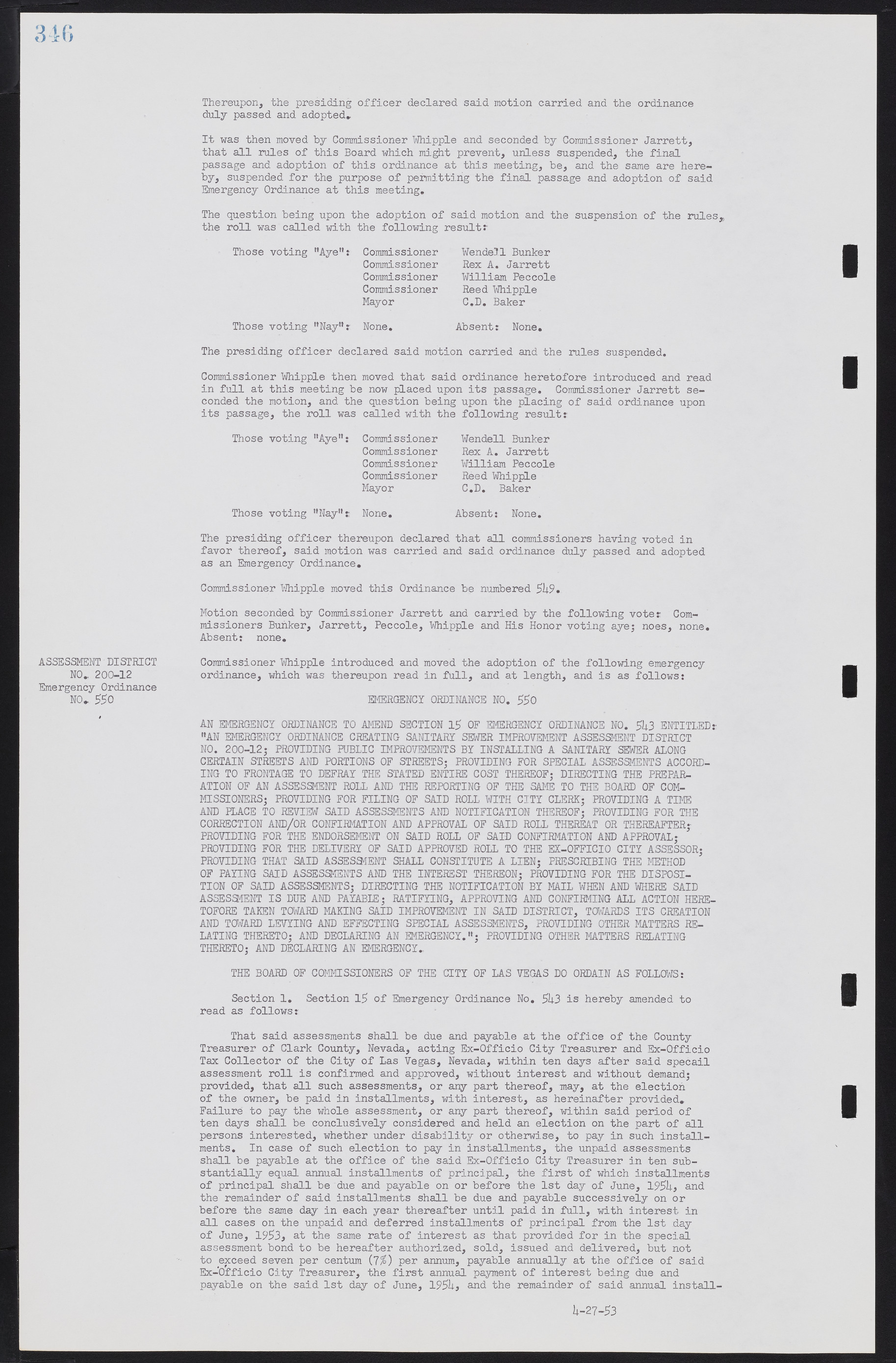 Las Vegas City Commission Minutes, May 26, 1952 to February 17, 1954, lvc000008-374