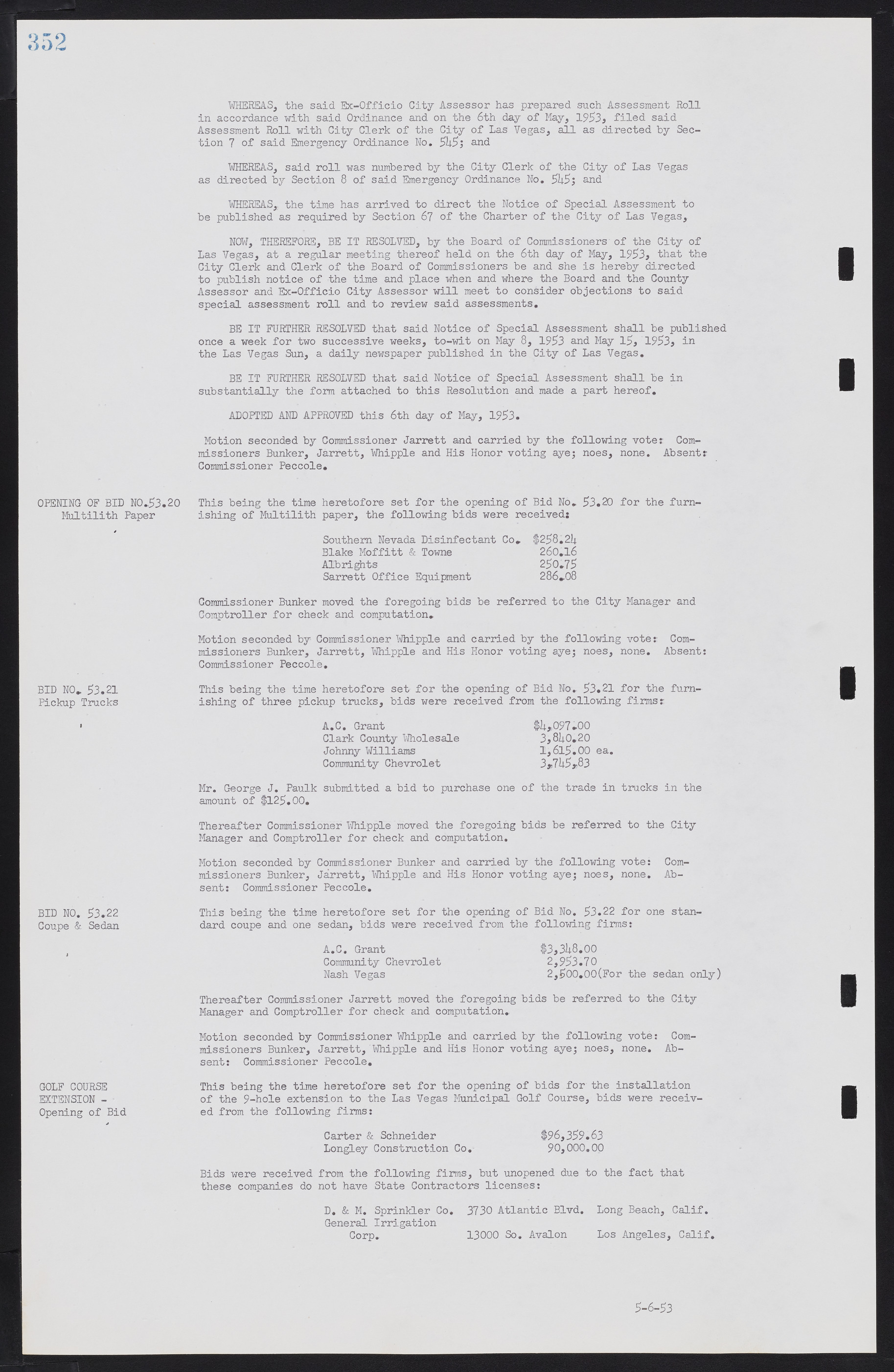Las Vegas City Commission Minutes, May 26, 1952 to February 17, 1954, lvc000008-380