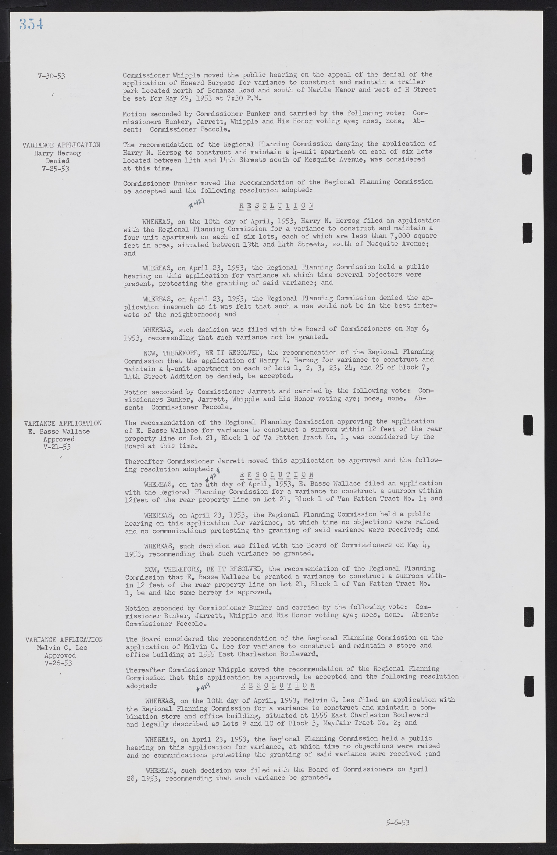 Las Vegas City Commission Minutes, May 26, 1952 to February 17, 1954, lvc000008-382