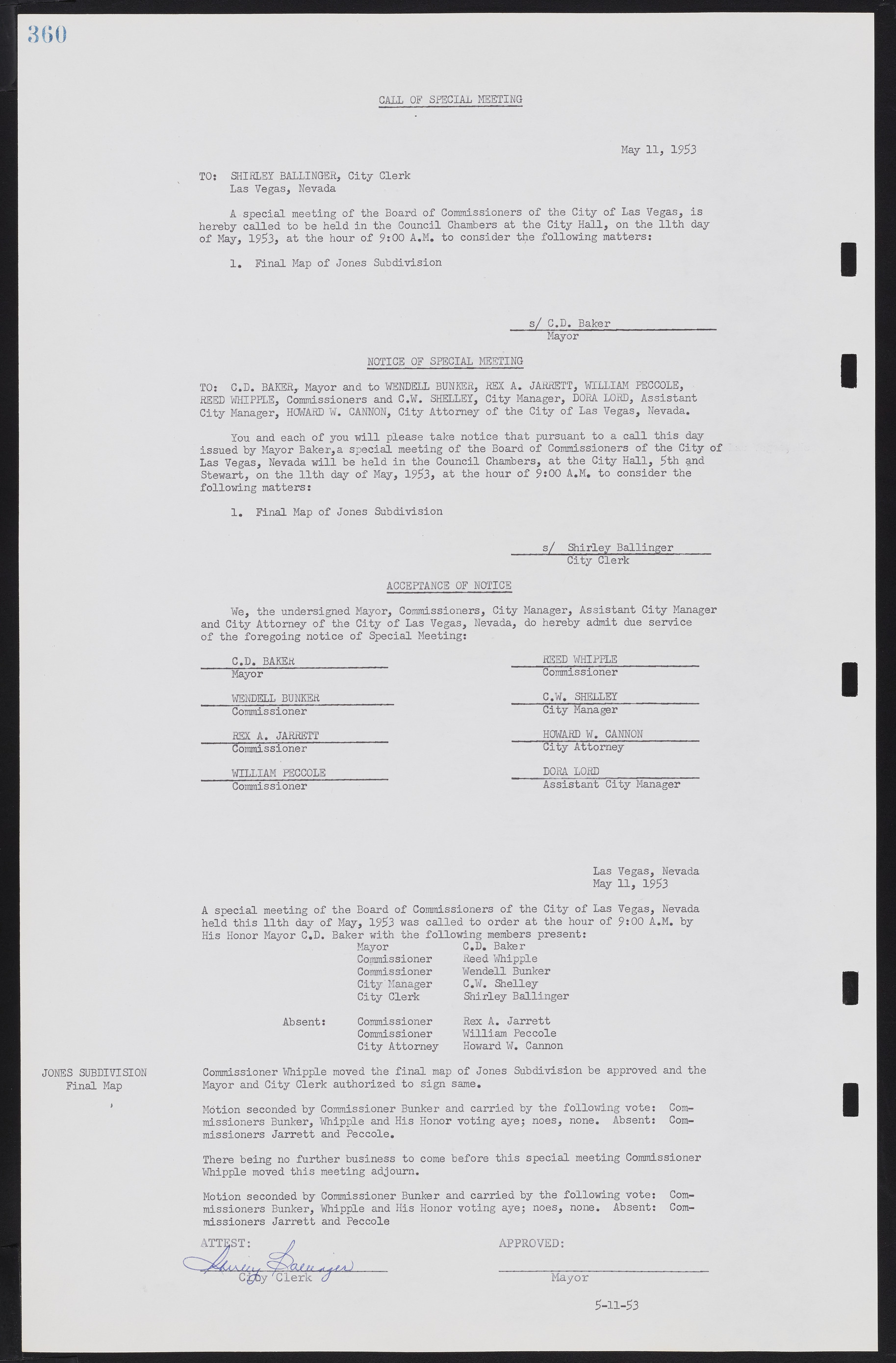 Las Vegas City Commission Minutes, May 26, 1952 to February 17, 1954, lvc000008-388