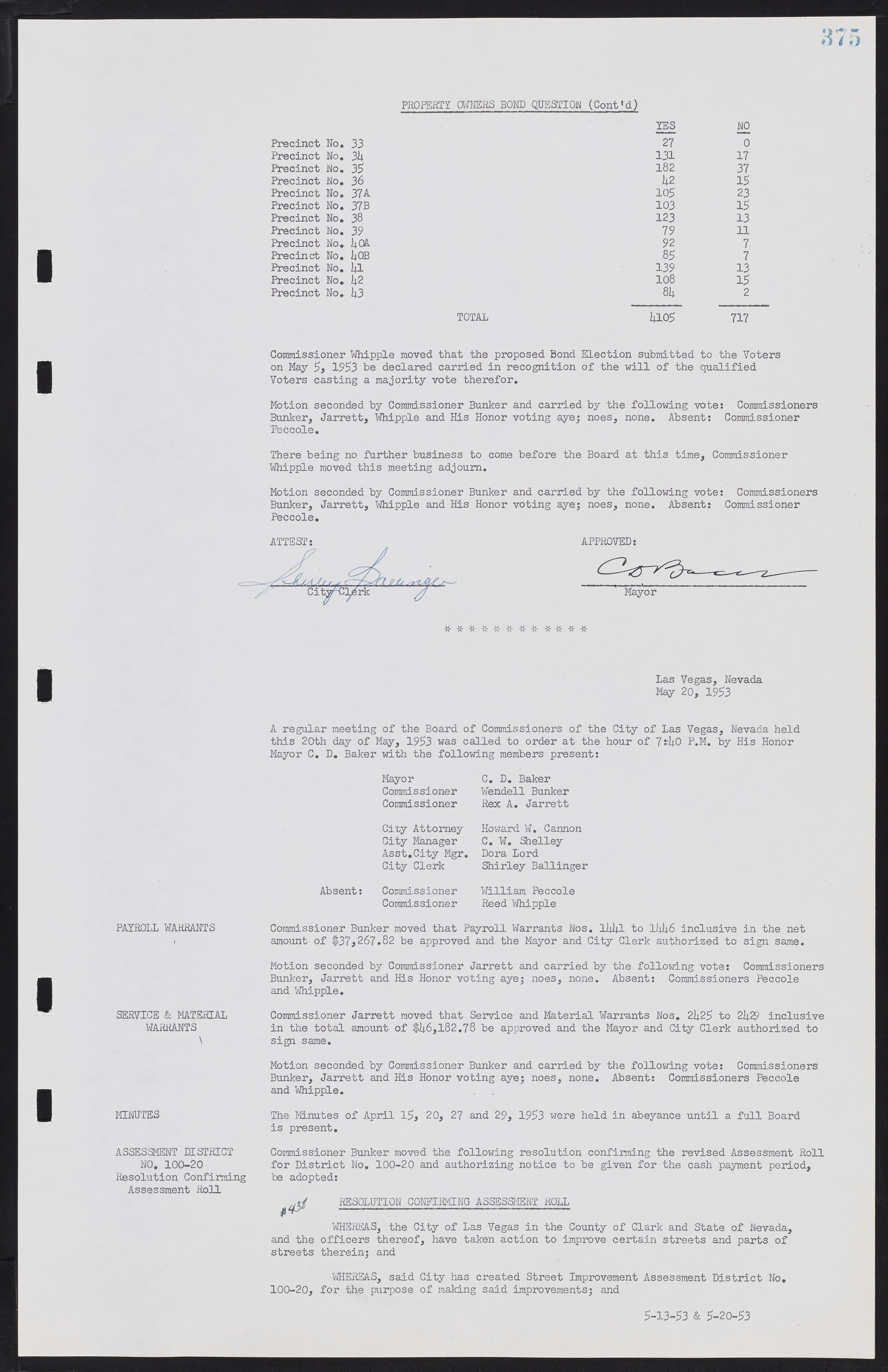 Las Vegas City Commission Minutes, May 26, 1952 to February 17, 1954, lvc000008-403