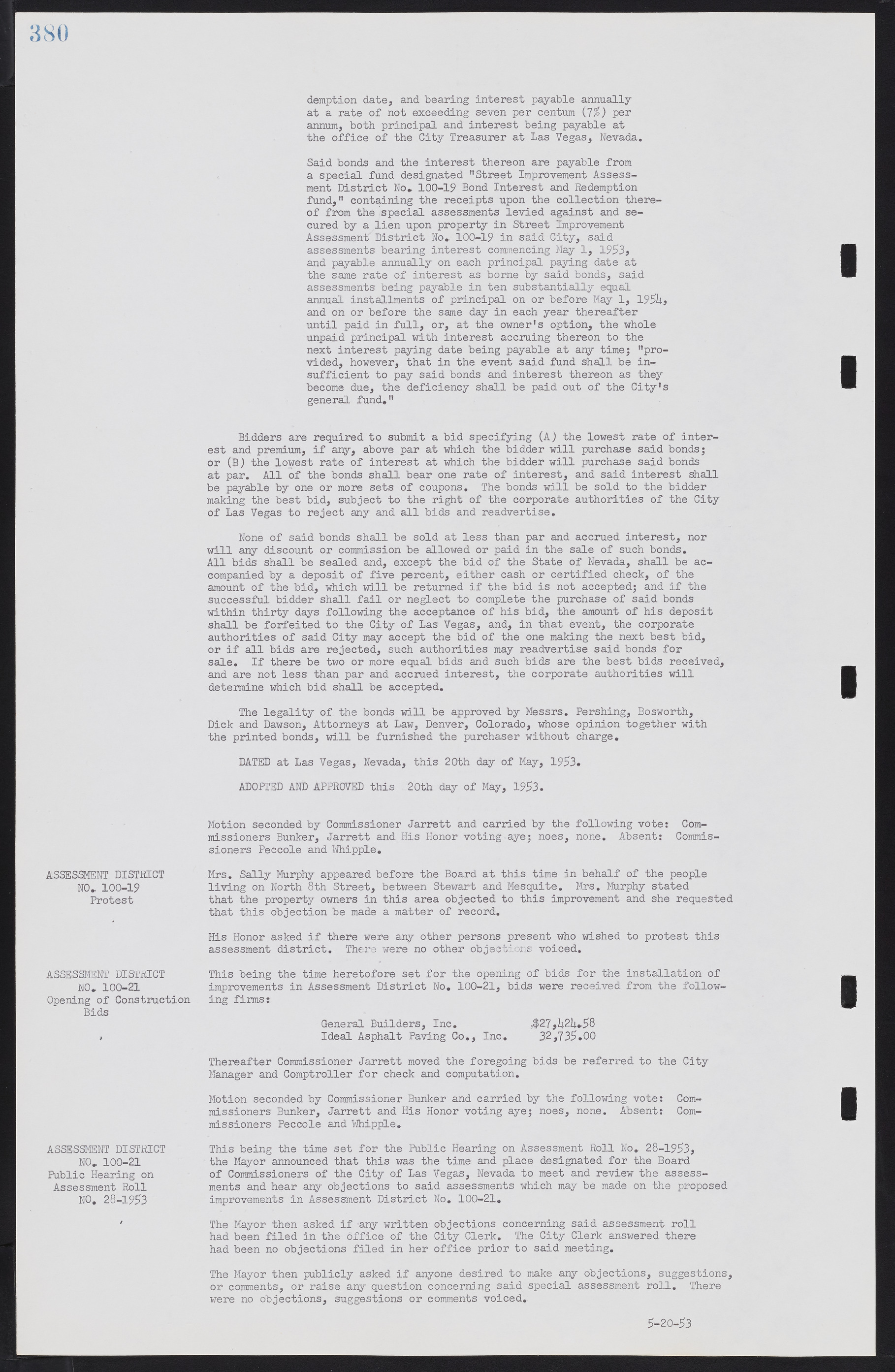 Las Vegas City Commission Minutes, May 26, 1952 to February 17, 1954, lvc000008-408