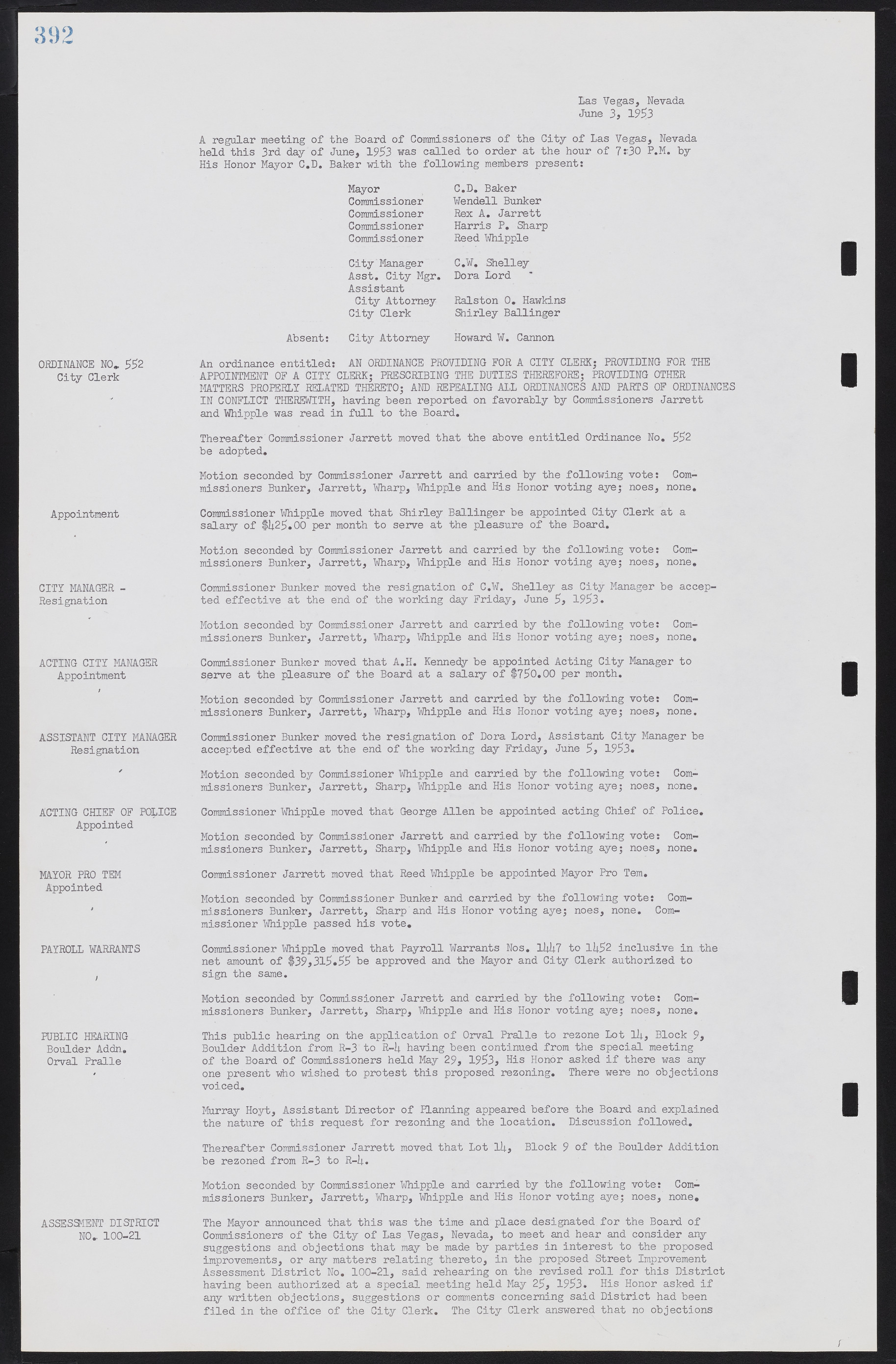 Las Vegas City Commission Minutes, May 26, 1952 to February 17, 1954, lvc000008-420