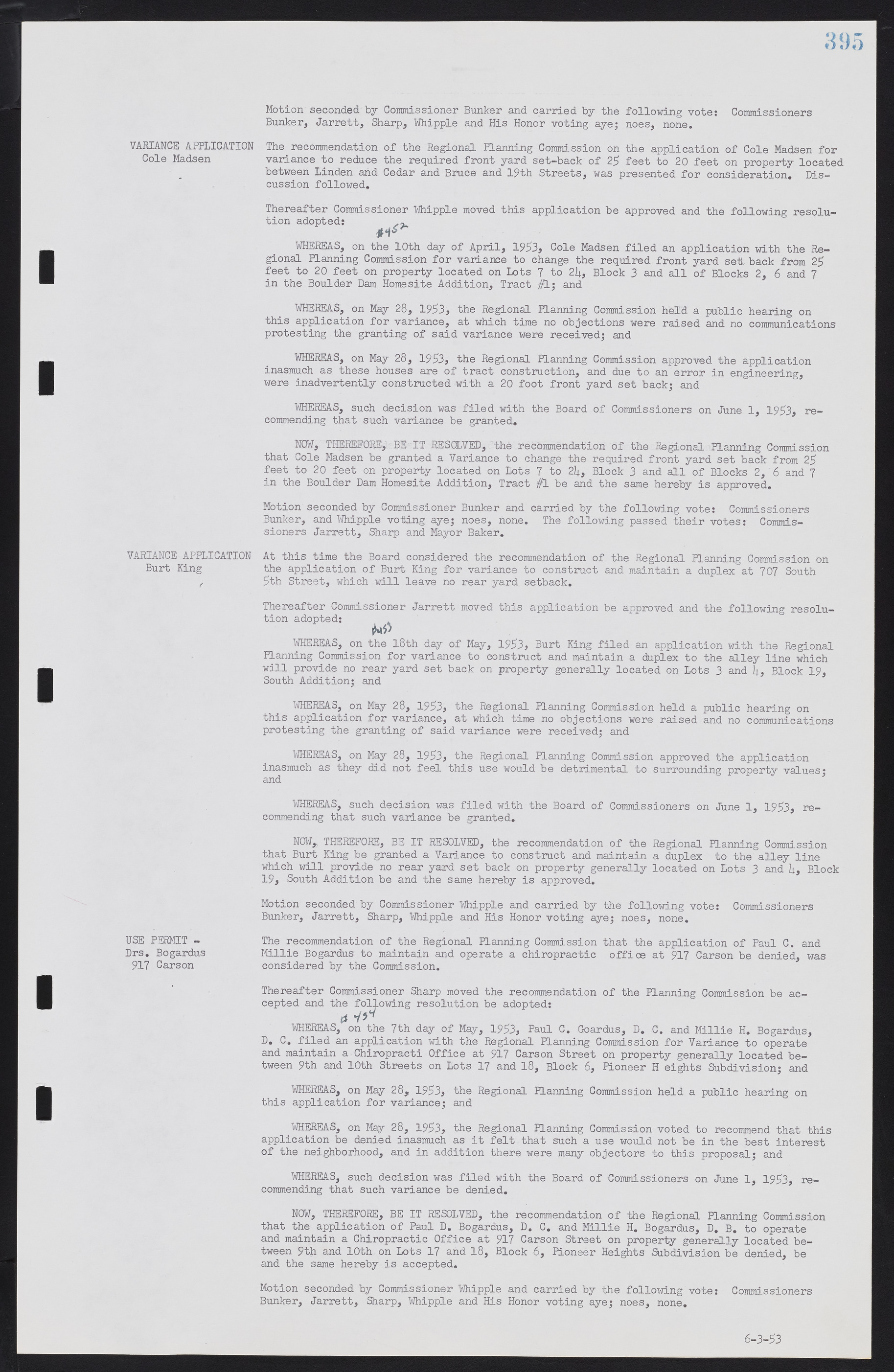 Las Vegas City Commission Minutes, May 26, 1952 to February 17, 1954, lvc000008-423