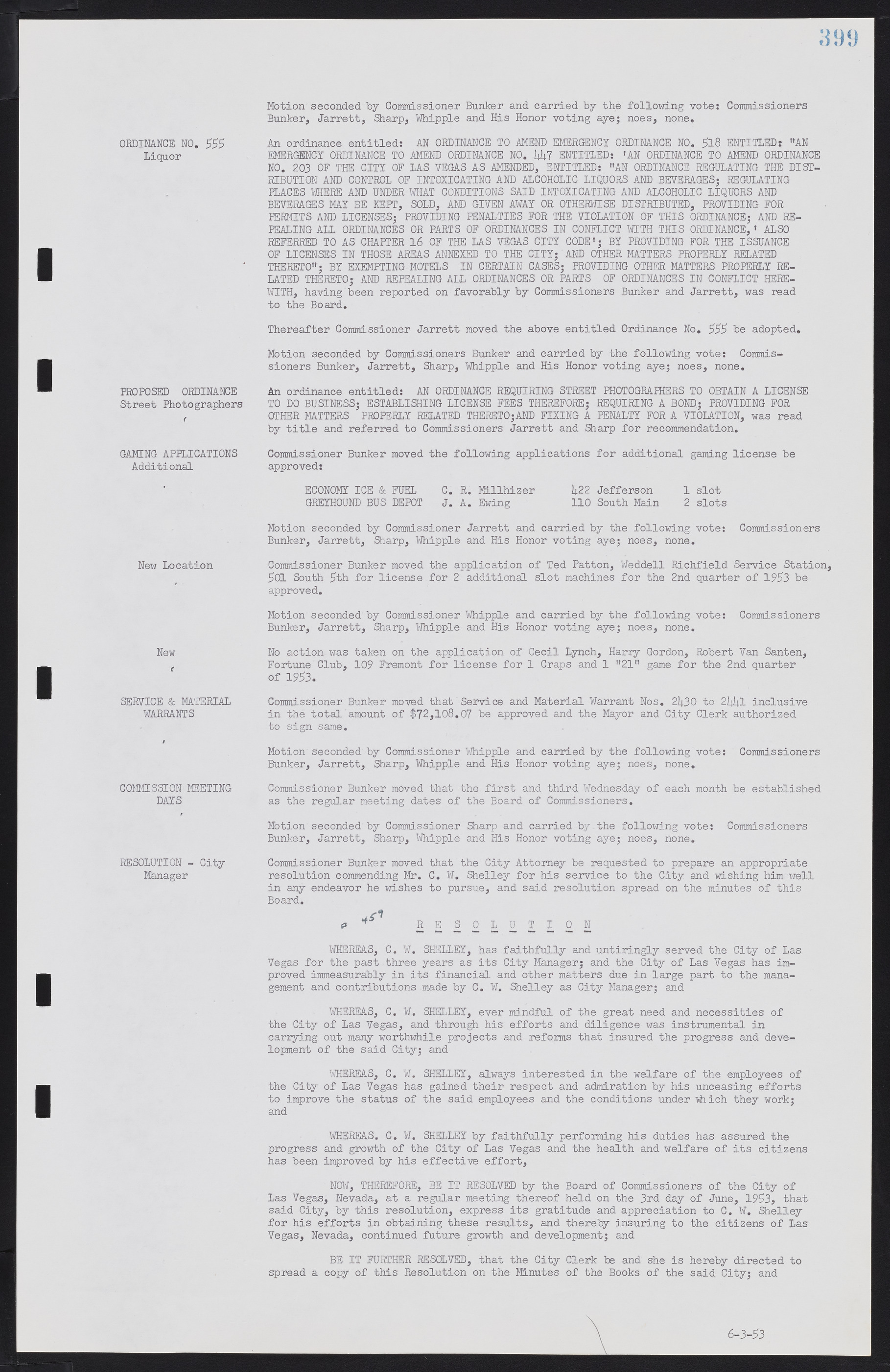 Las Vegas City Commission Minutes, May 26, 1952 to February 17, 1954, lvc000008-427