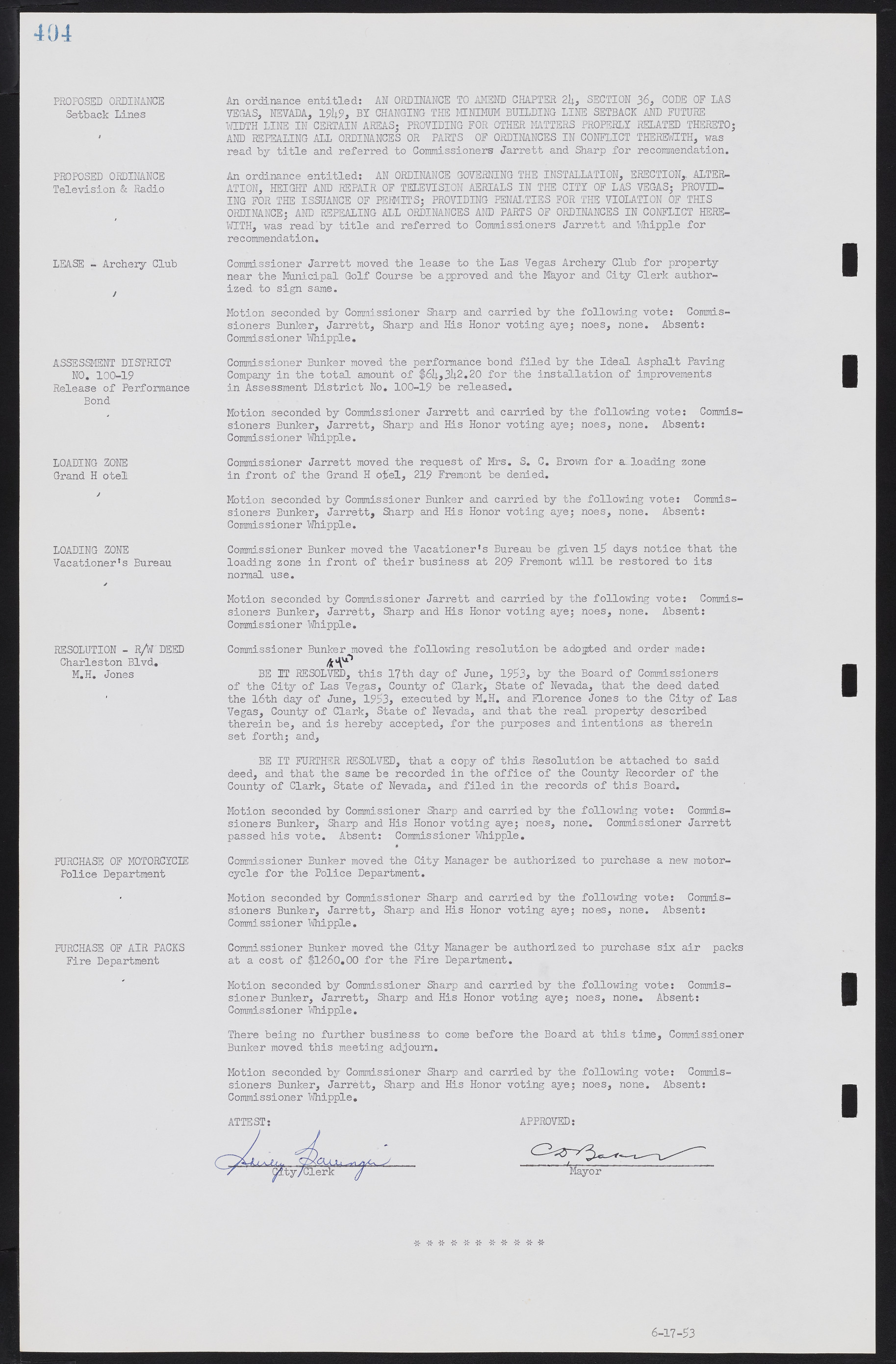 Las Vegas City Commission Minutes, May 26, 1952 to February 17, 1954, lvc000008-432