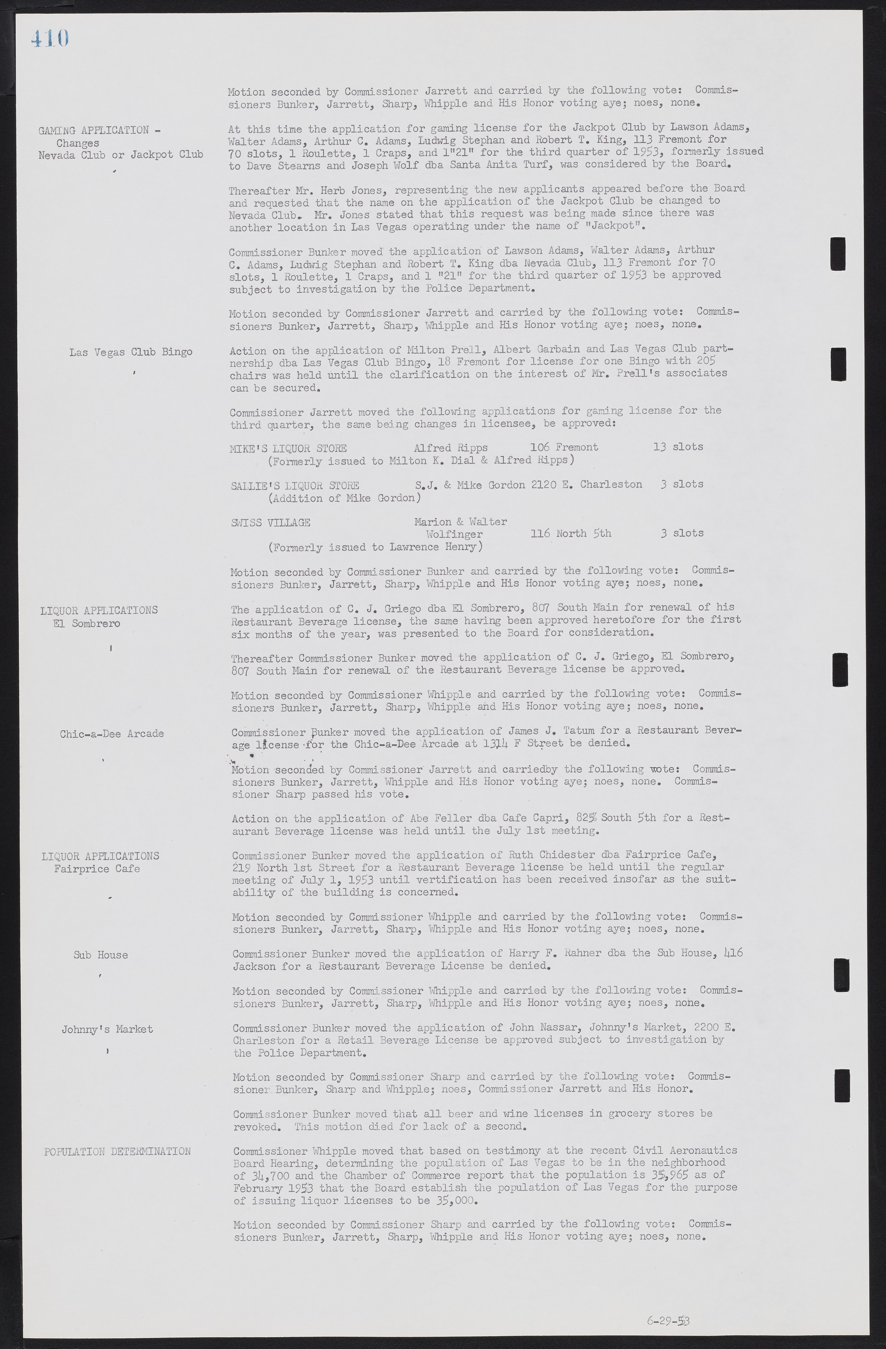 Las Vegas City Commission Minutes, May 26, 1952 to February 17, 1954, lvc000008-438