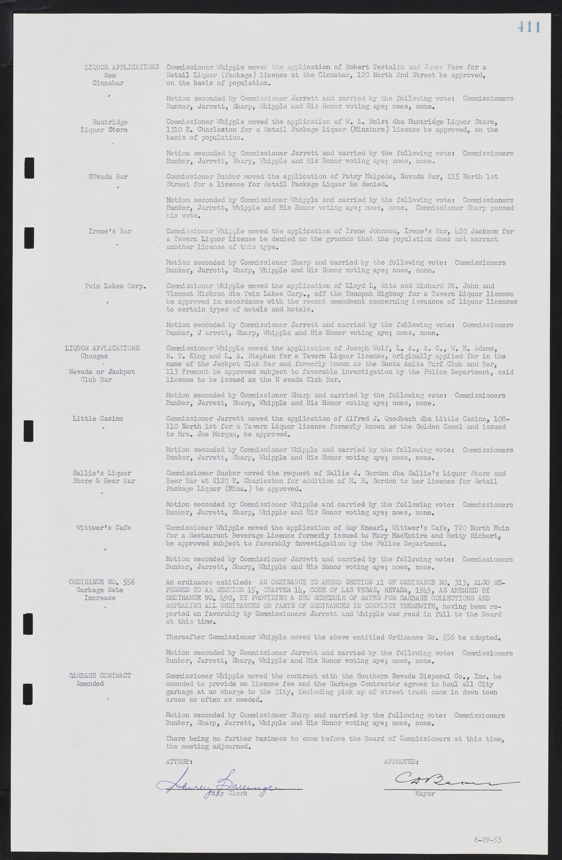 Las Vegas City Commission Minutes, May 26, 1952 to February 17, 1954, lvc000008-439