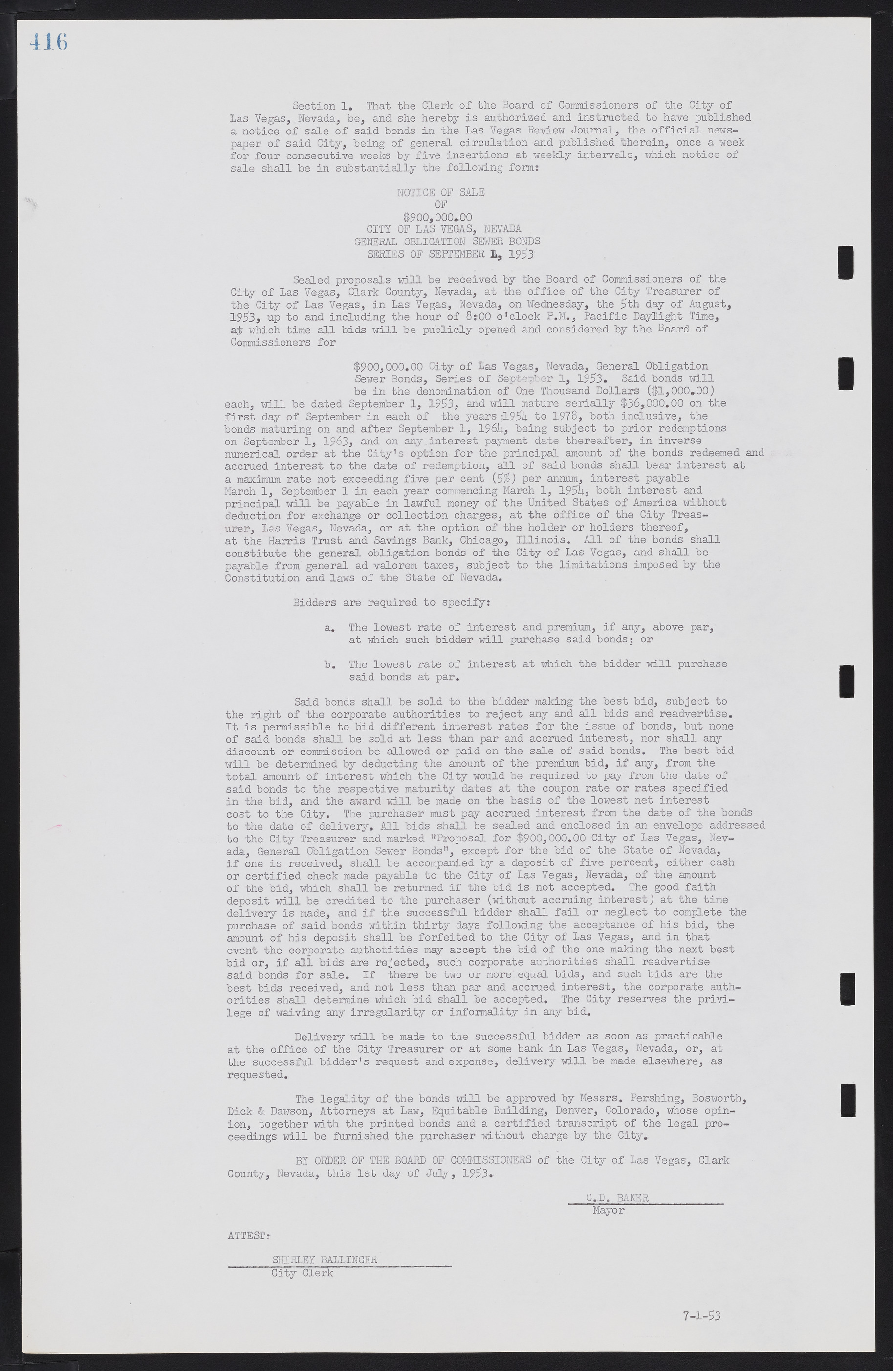 Las Vegas City Commission Minutes, May 26, 1952 to February 17, 1954, lvc000008-446