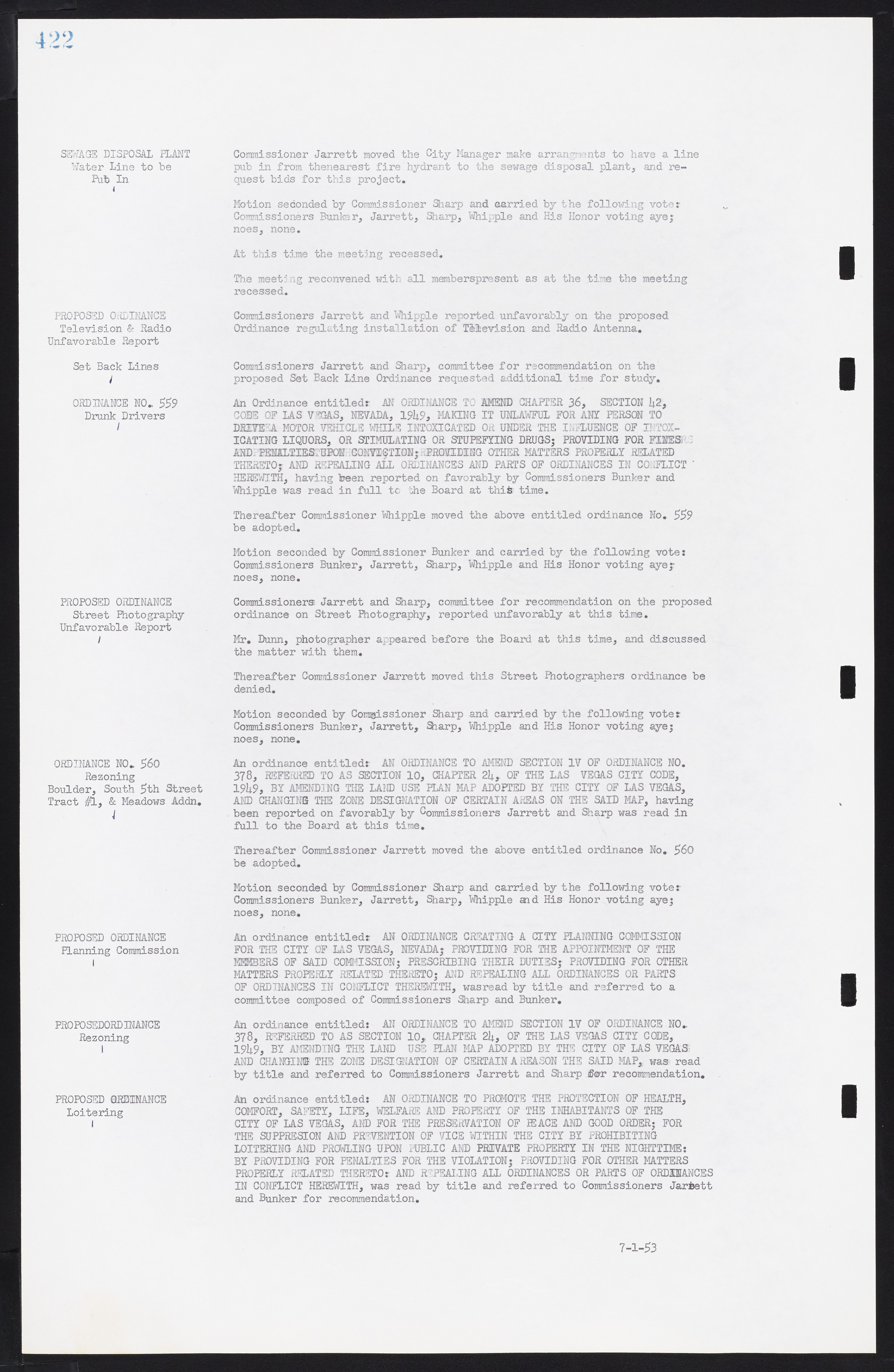 Las Vegas City Commission Minutes, May 26, 1952 to February 17, 1954, lvc000008-452