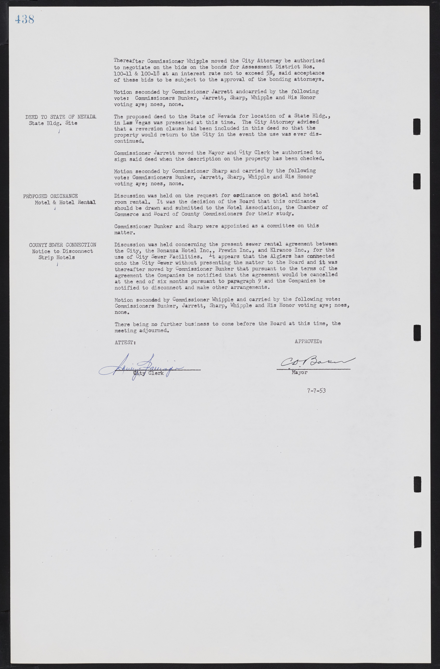 Las Vegas City Commission Minutes, May 26, 1952 to February 17, 1954, lvc000008-468