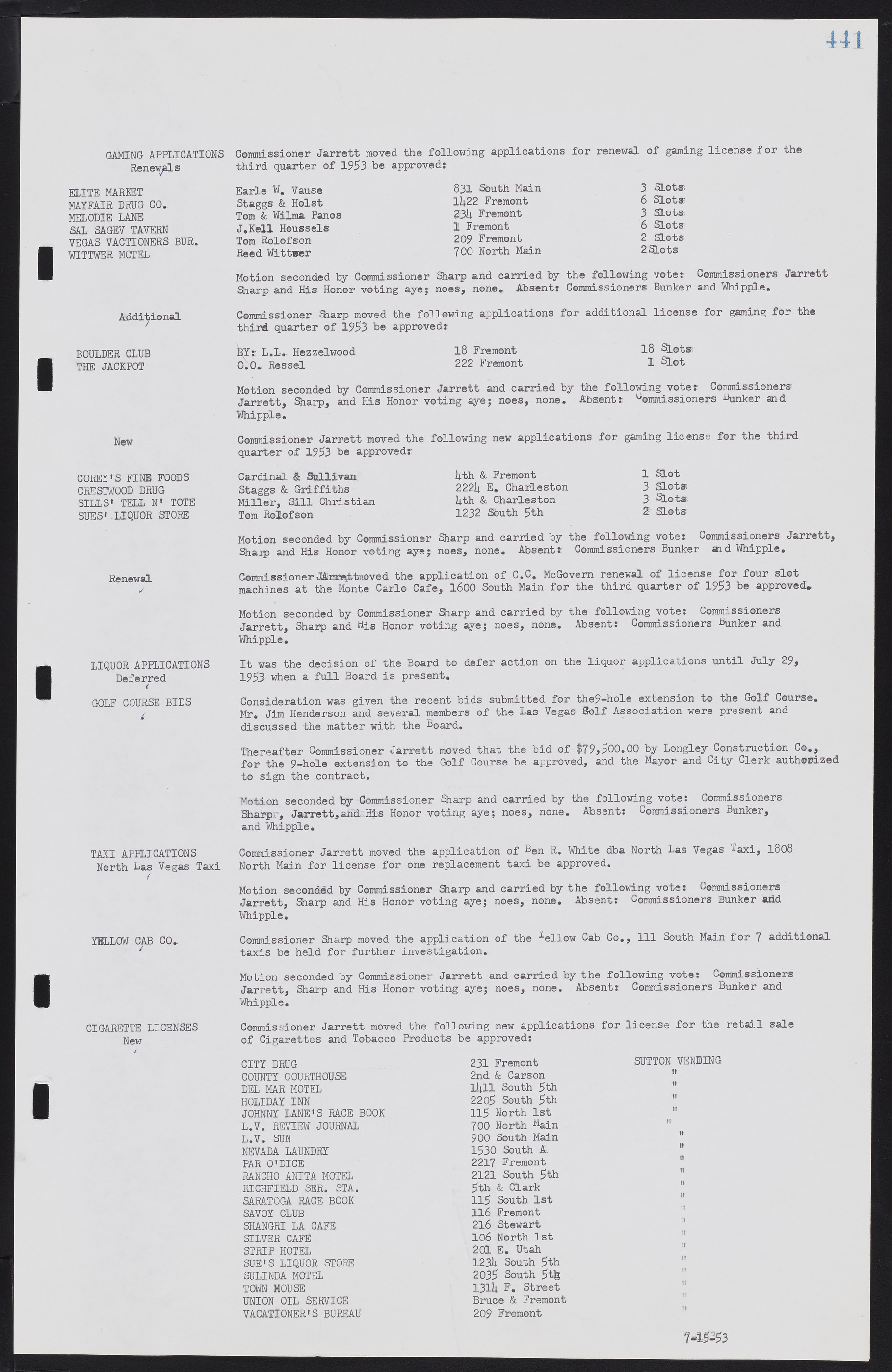 Las Vegas City Commission Minutes, May 26, 1952 to February 17, 1954, lvc000008-471