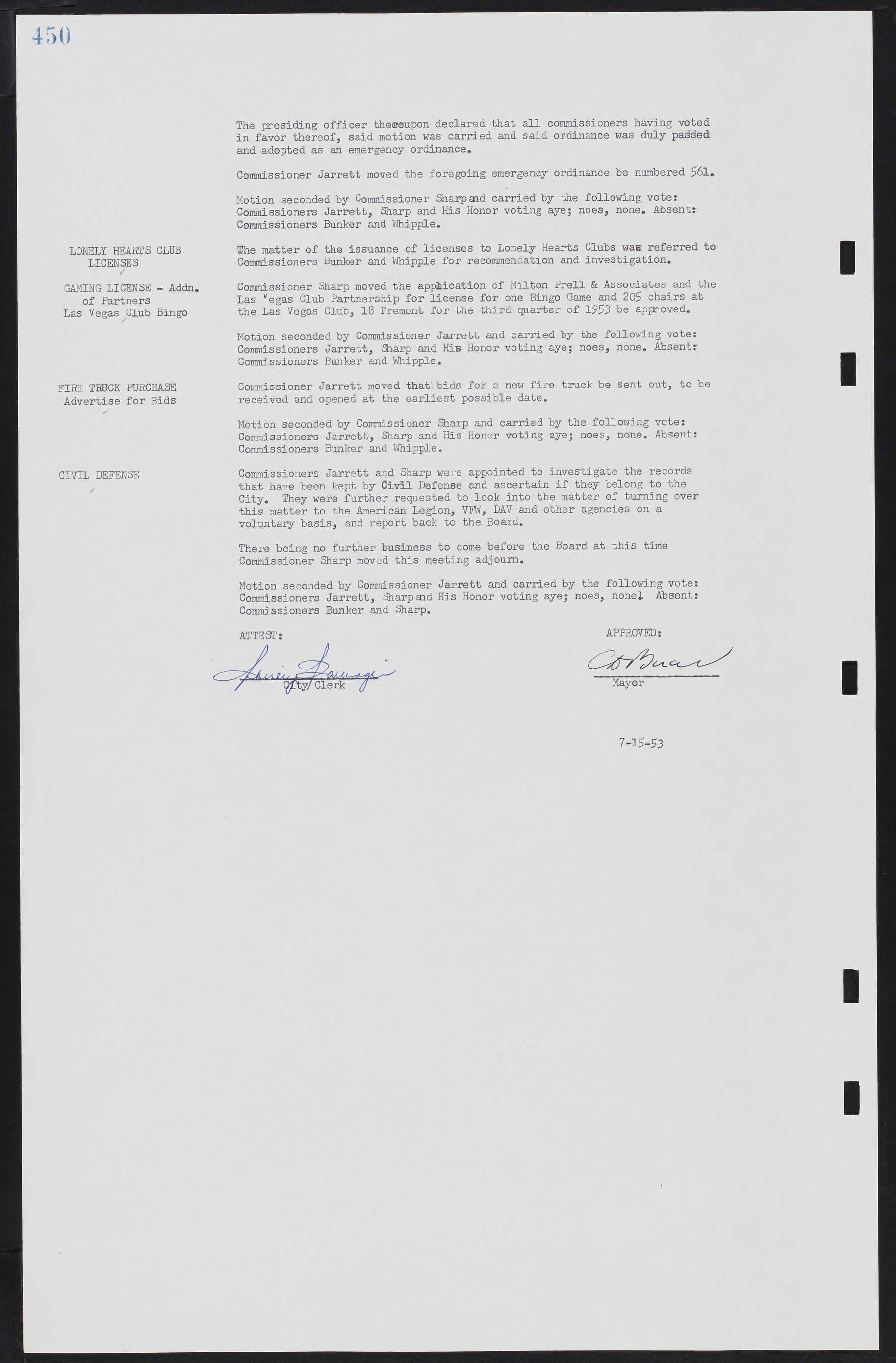 Las Vegas City Commission Minutes, May 26, 1952 to February 17, 1954, lvc000008-480