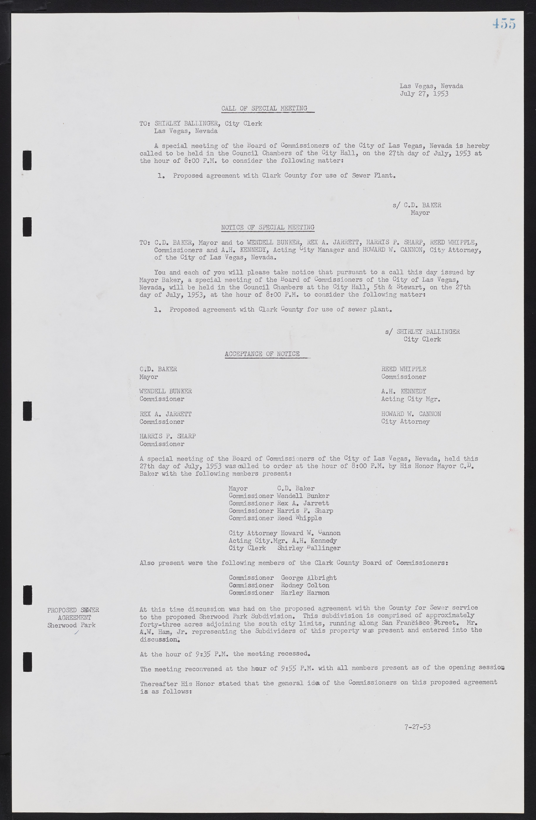 Las Vegas City Commission Minutes, May 26, 1952 to February 17, 1954, lvc000008-485