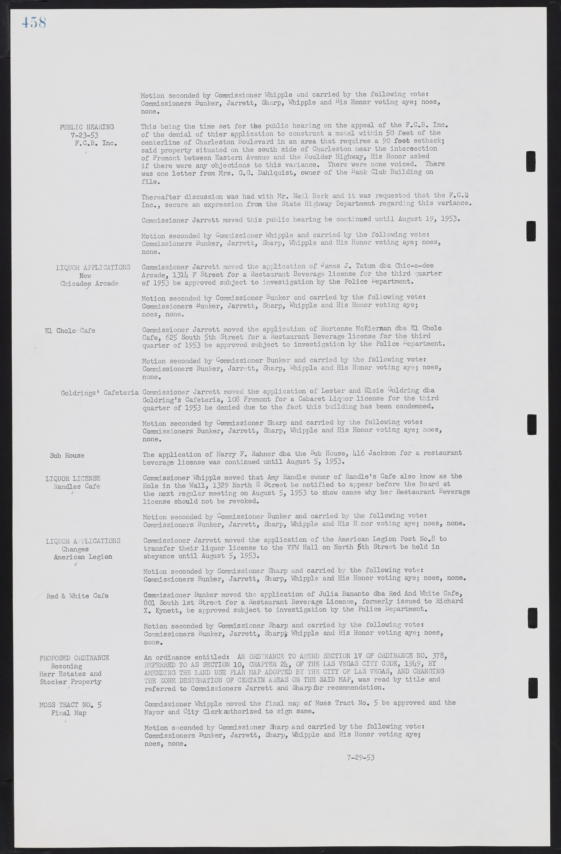 Las Vegas City Commission Minutes, May 26, 1952 to February 17, 1954, lvc000008-488