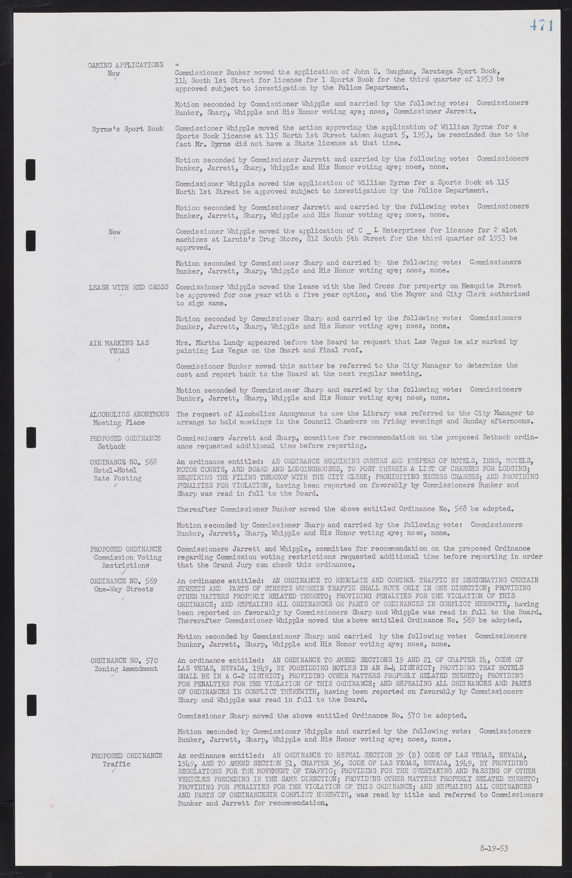 Las Vegas City Commission Minutes, May 26, 1952 to February 17, 1954, lvc000008-501