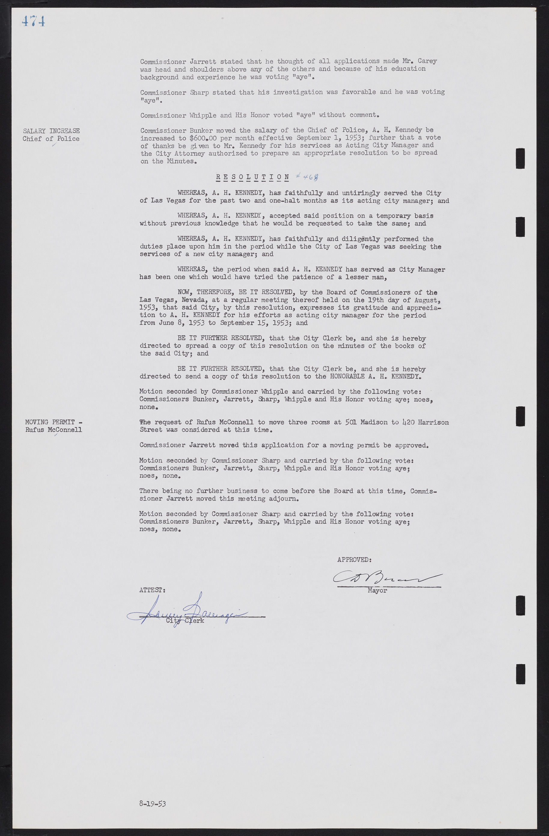 Las Vegas City Commission Minutes, May 26, 1952 to February 17, 1954, lvc000008-504