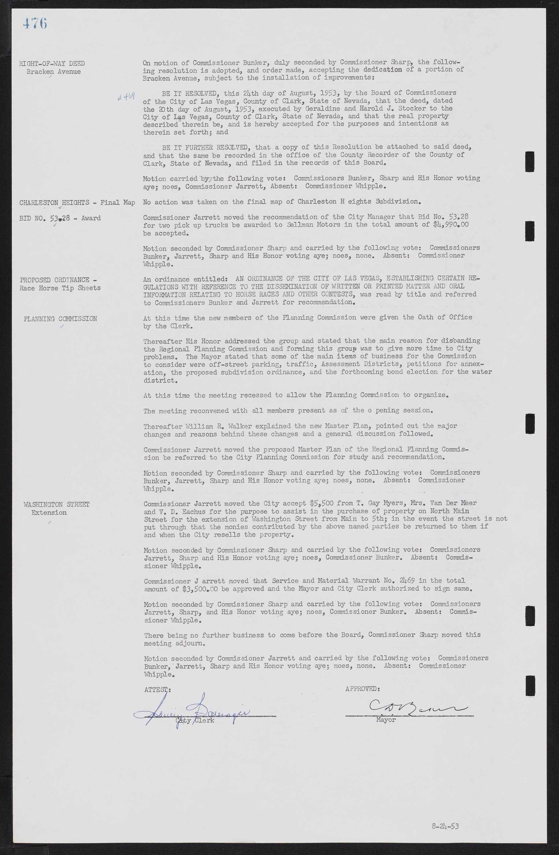 Las Vegas City Commission Minutes, May 26, 1952 to February 17, 1954, lvc000008-506
