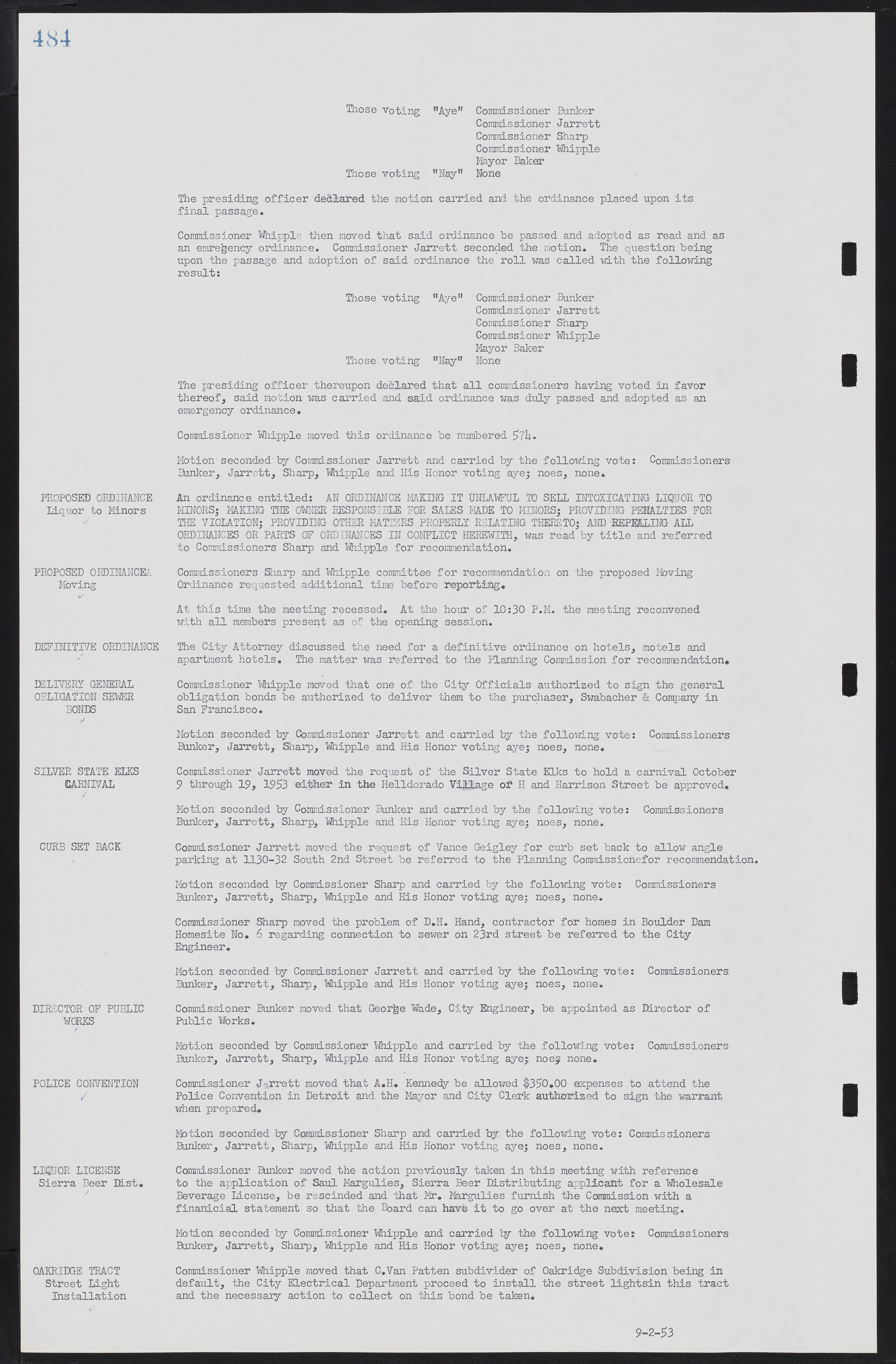 Las Vegas City Commission Minutes, May 26, 1952 to February 17, 1954, lvc000008-514