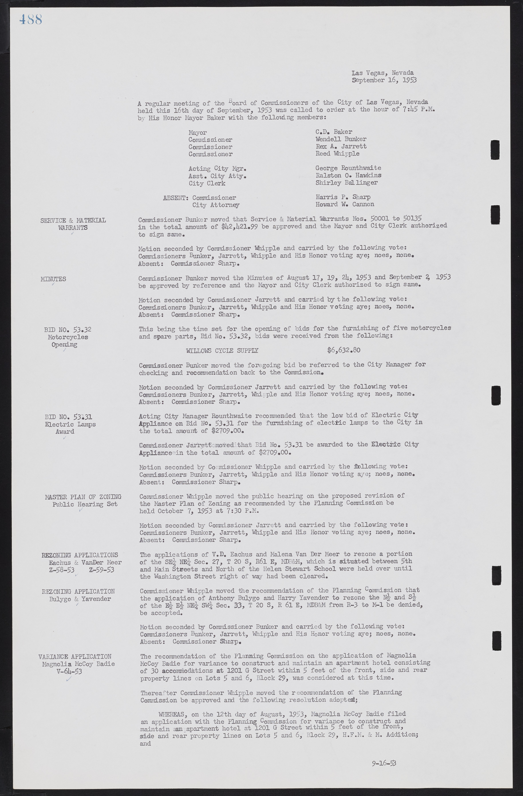 Las Vegas City Commission Minutes, May 26, 1952 to February 17, 1954, lvc000008-518