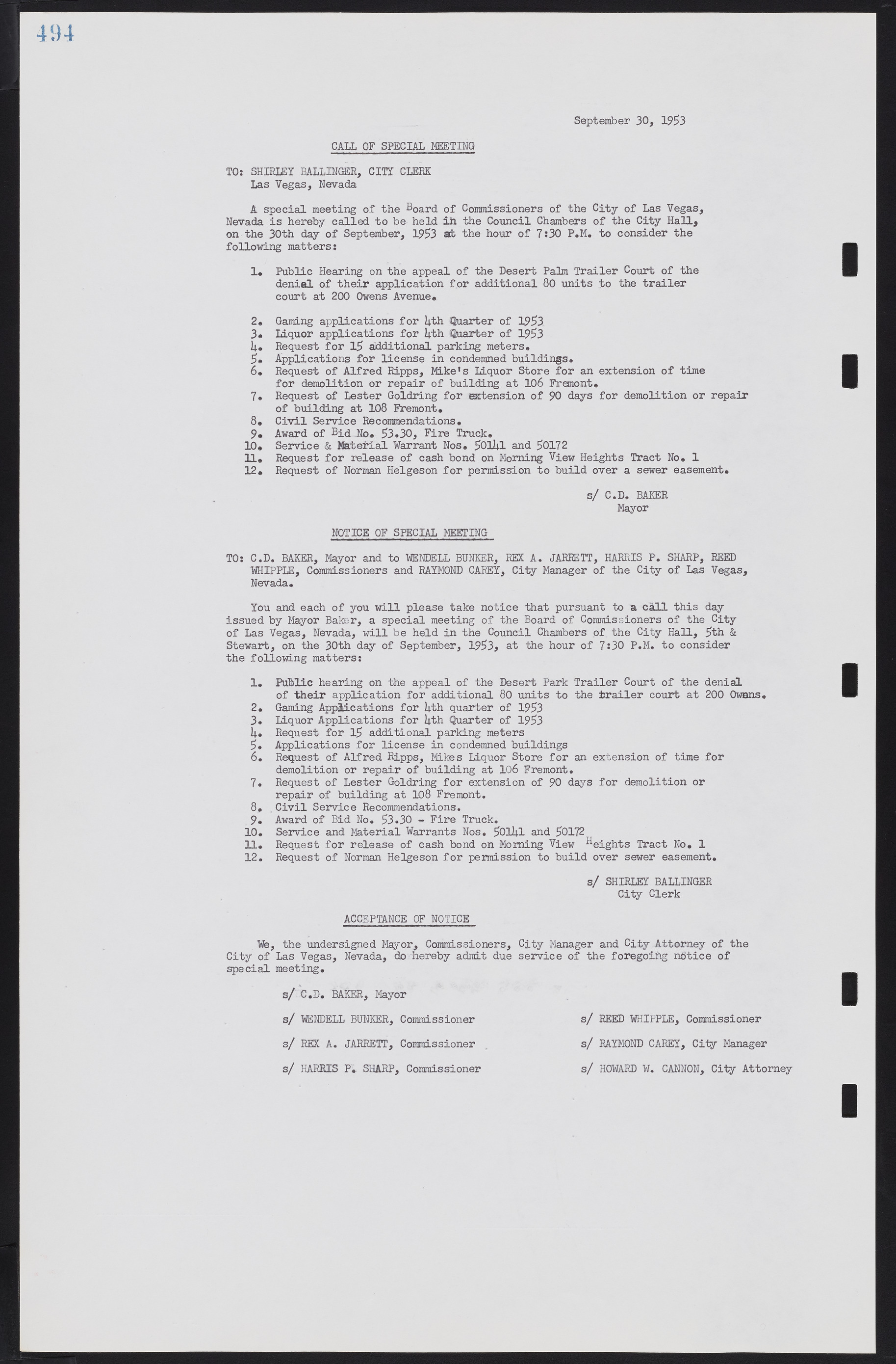 Las Vegas City Commission Minutes, May 26, 1952 to February 17, 1954, lvc000008-524