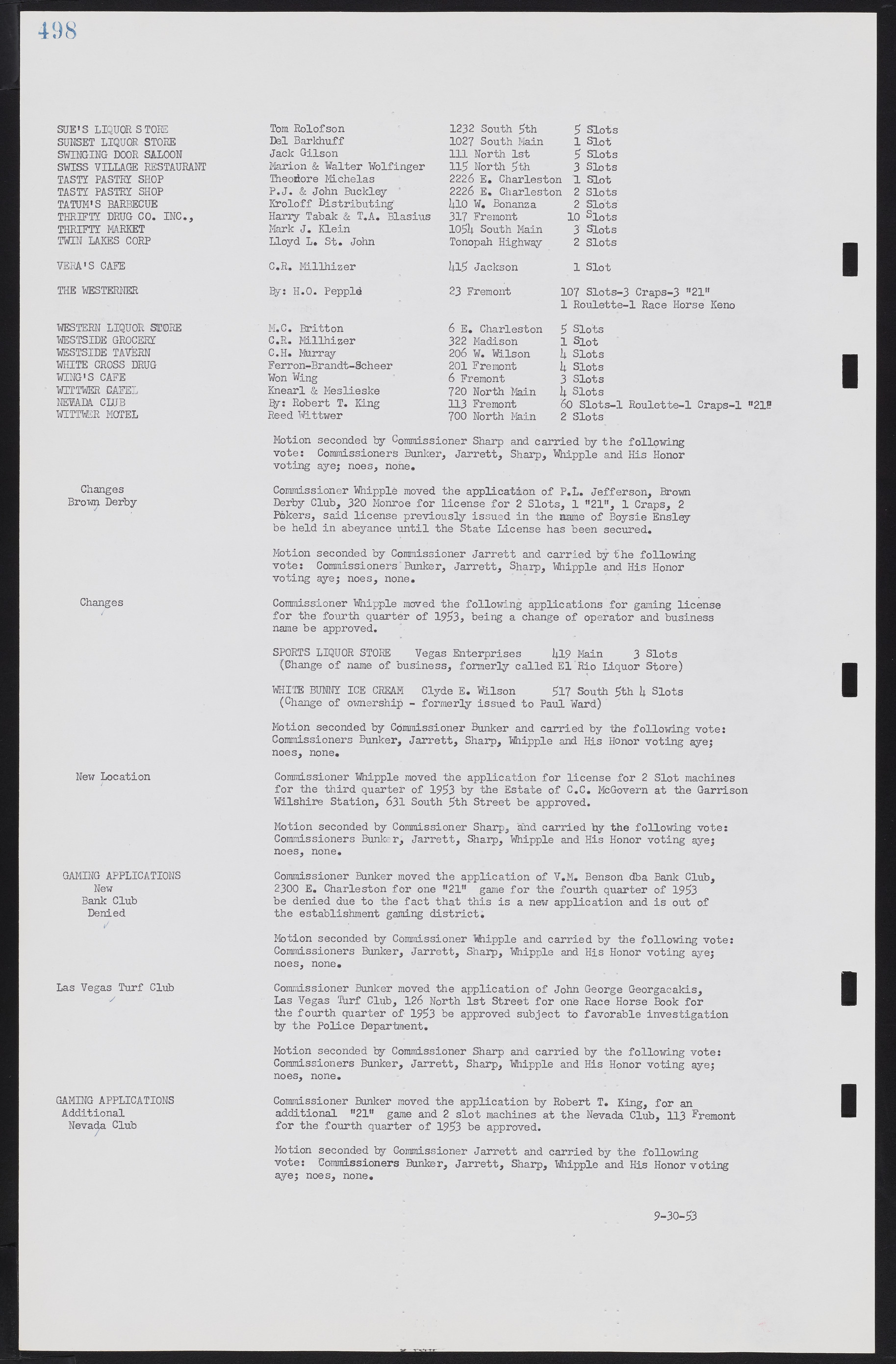 Las Vegas City Commission Minutes, May 26, 1952 to February 17, 1954, lvc000008-528