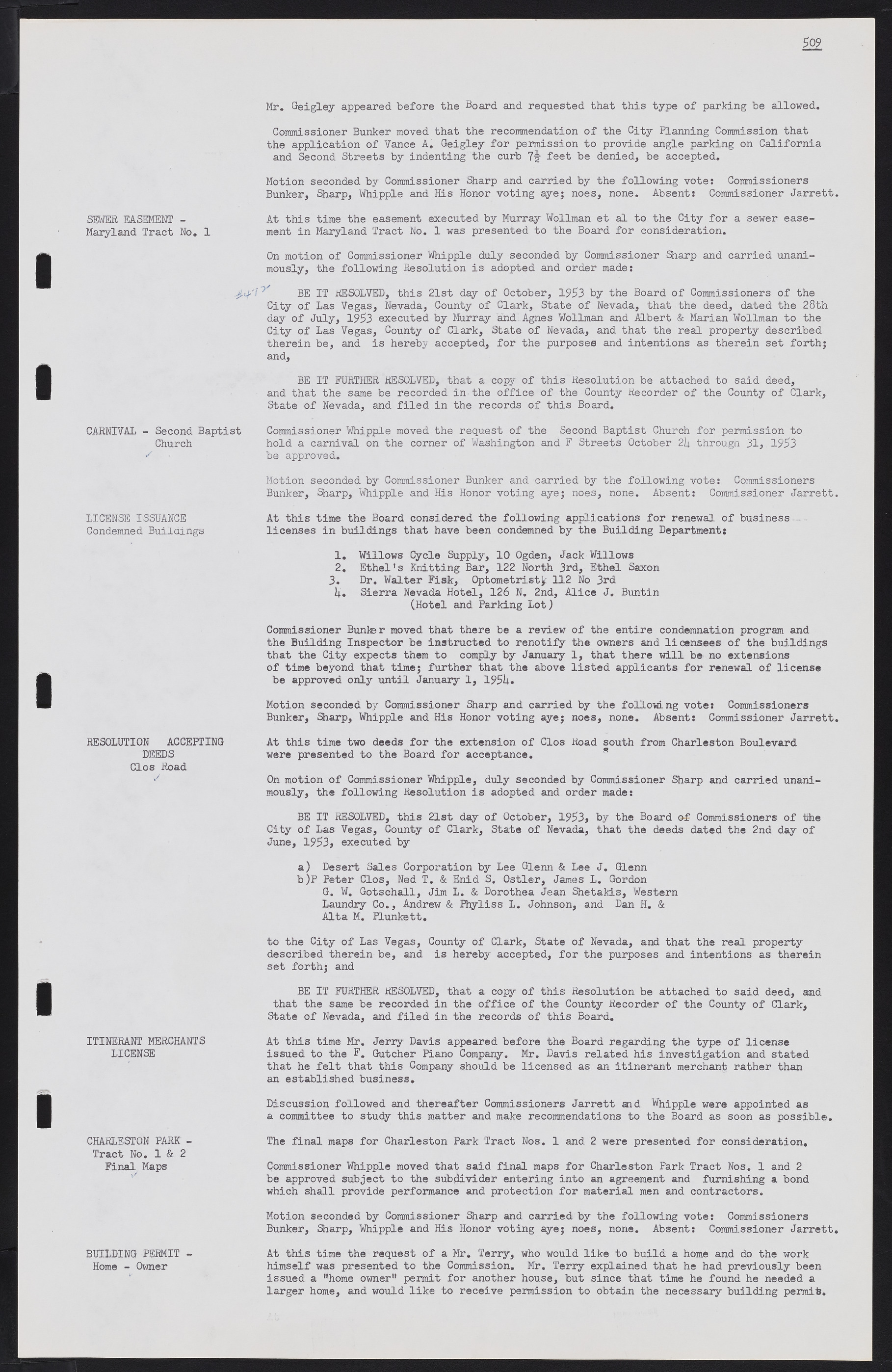 Las Vegas City Commission Minutes, May 26, 1952 to February 17, 1954, lvc000008-539